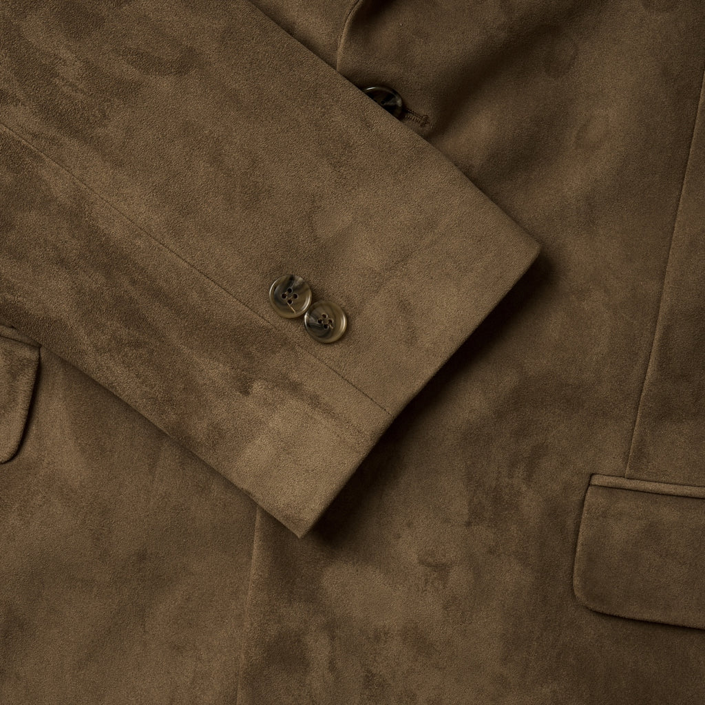 Blazer oversized in pelle scamosciata