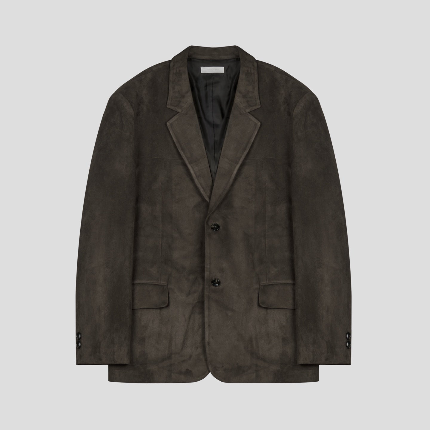 Blazer oversized in pelle scamosciata