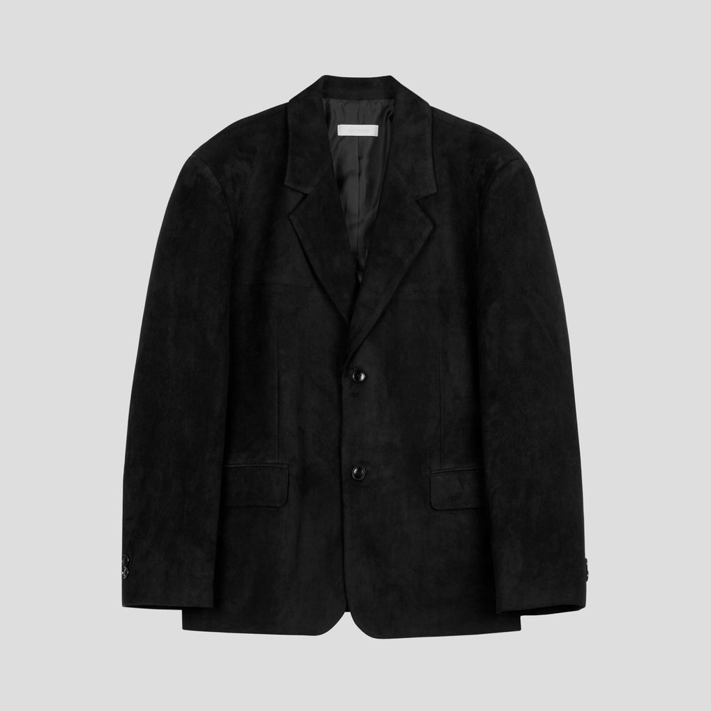 Blazer oversized in pelle scamosciata