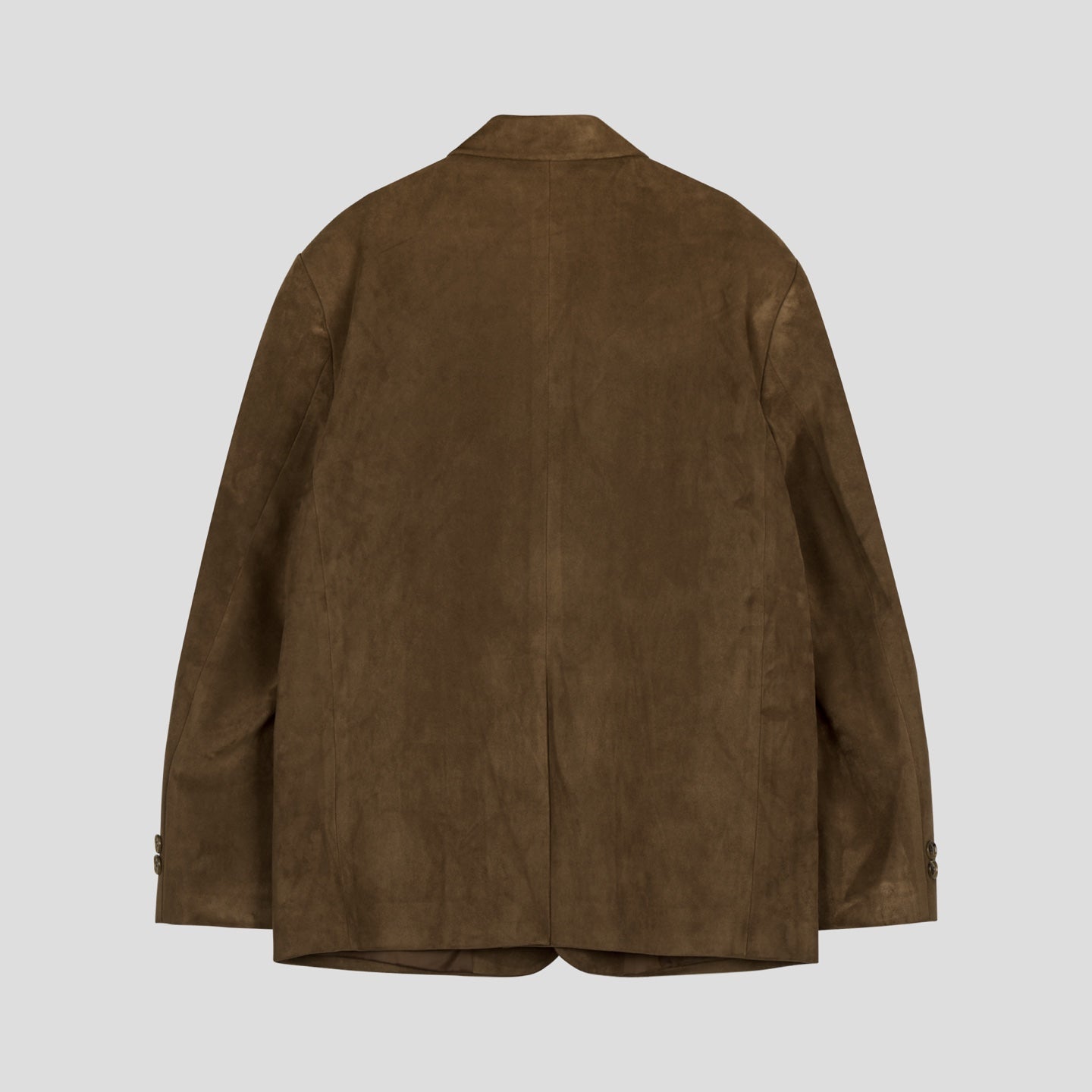 Blazer oversized in pelle scamosciata