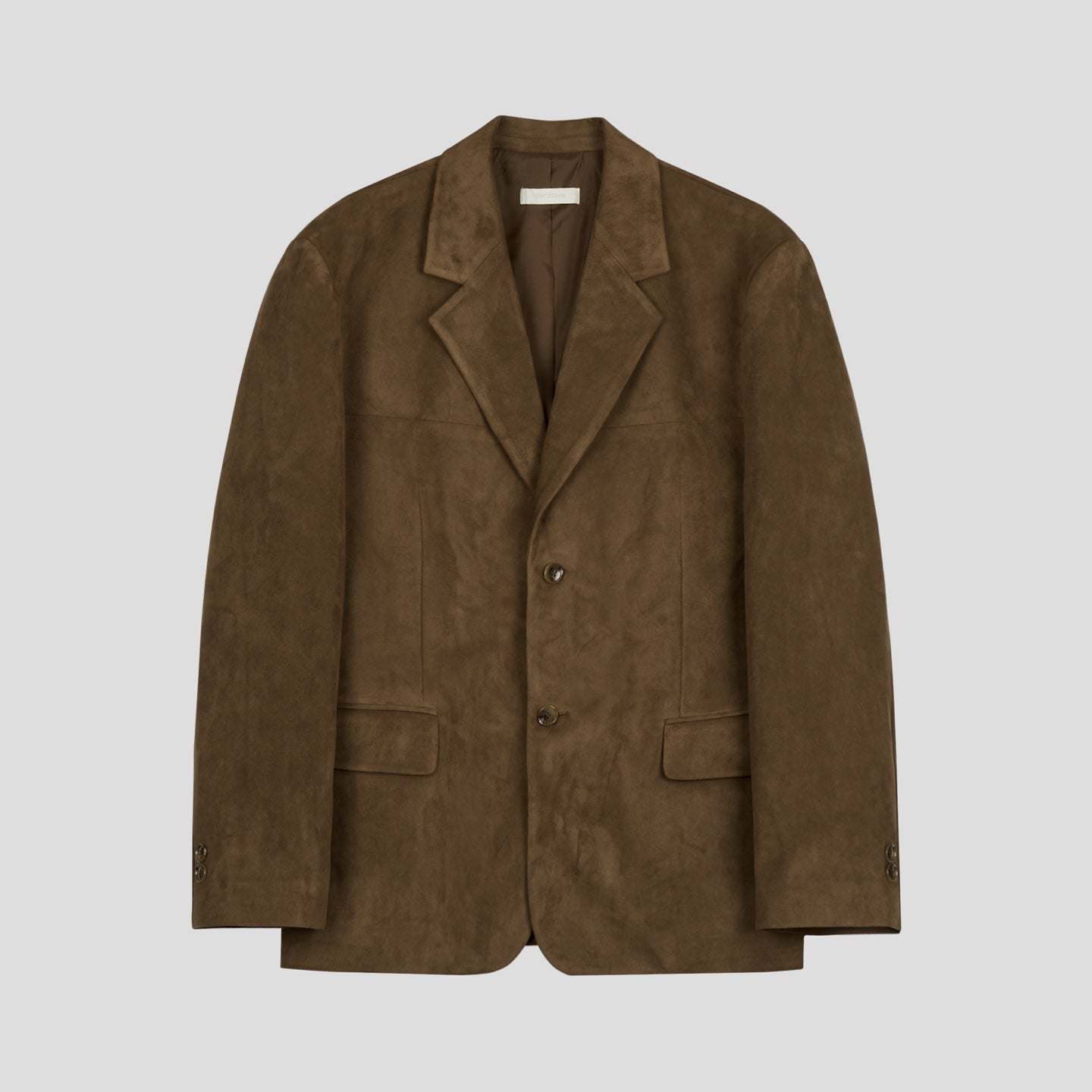 Blazer oversized in pelle scamosciata
