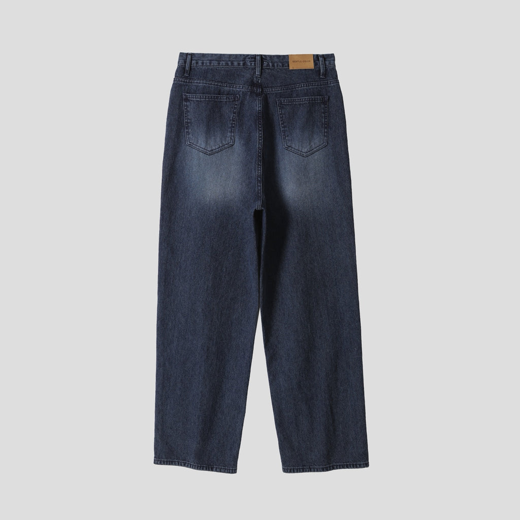 Jeans ampi in velluto a coste in vita