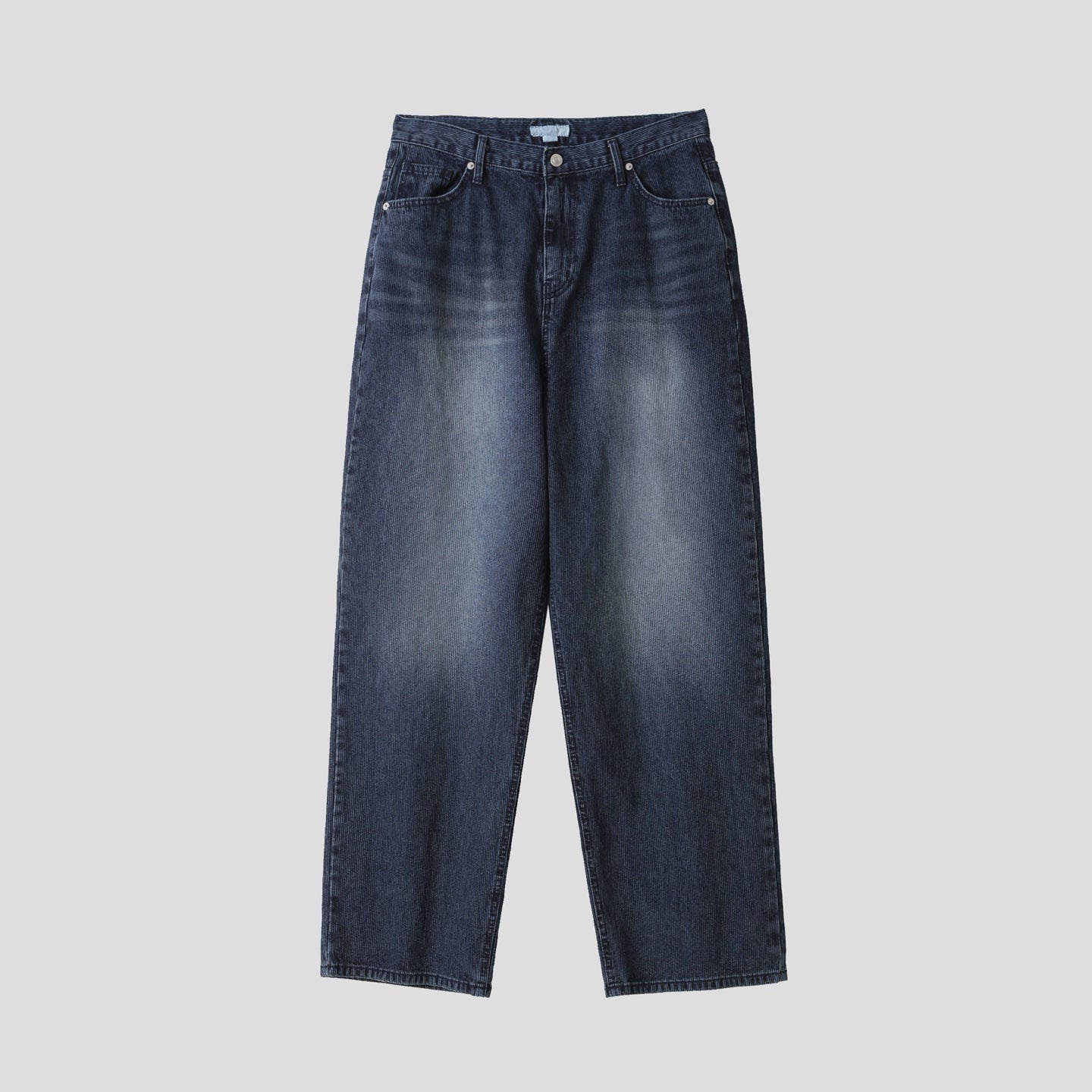 Jeans ampi in velluto a coste in vita