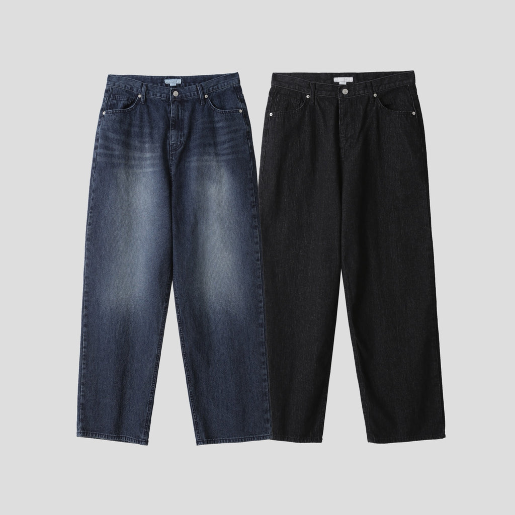 Jeans ampi in velluto a coste in vita