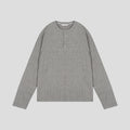 T-shirt à manches longues Henley côtelé