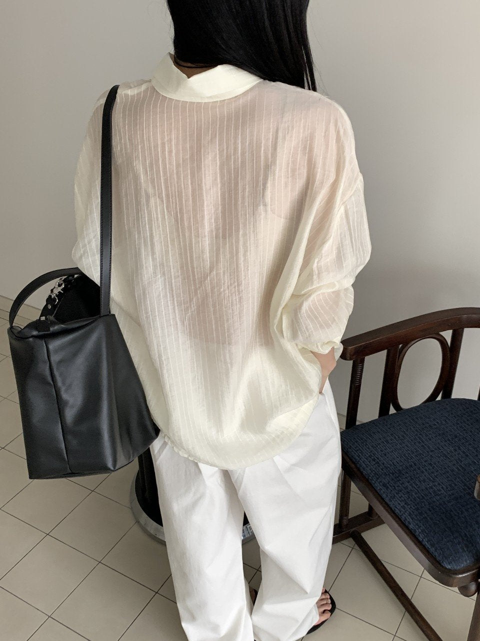 Camicia rilassata Tencel a righe