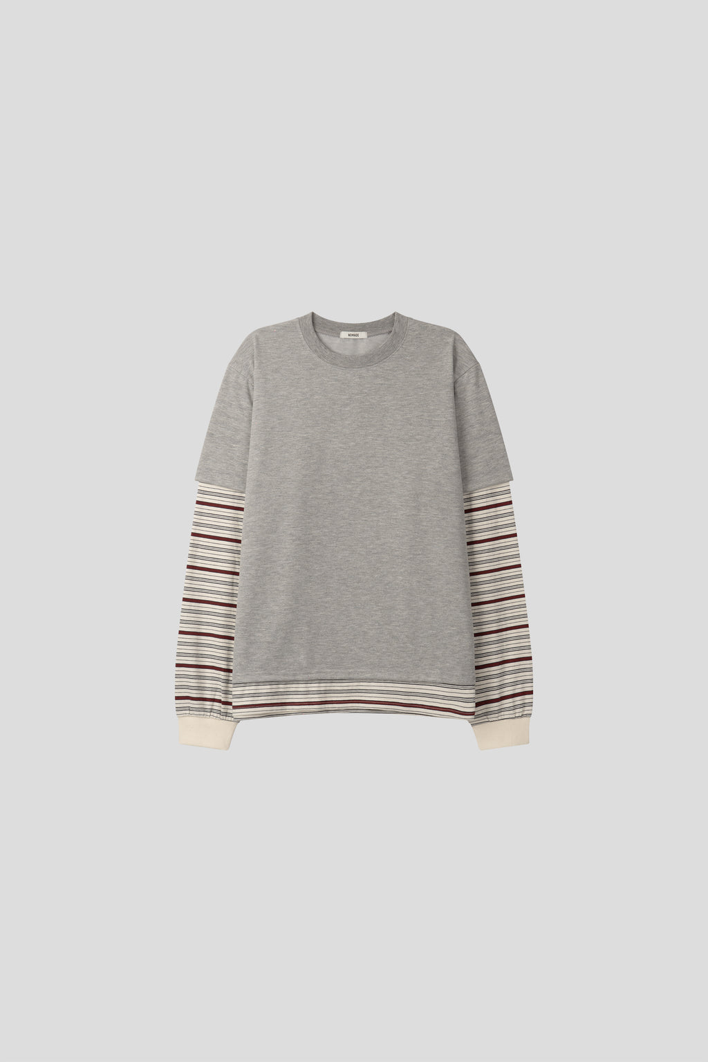 Felpa girocollo color block a maniche a righe — Vestibilità oversize