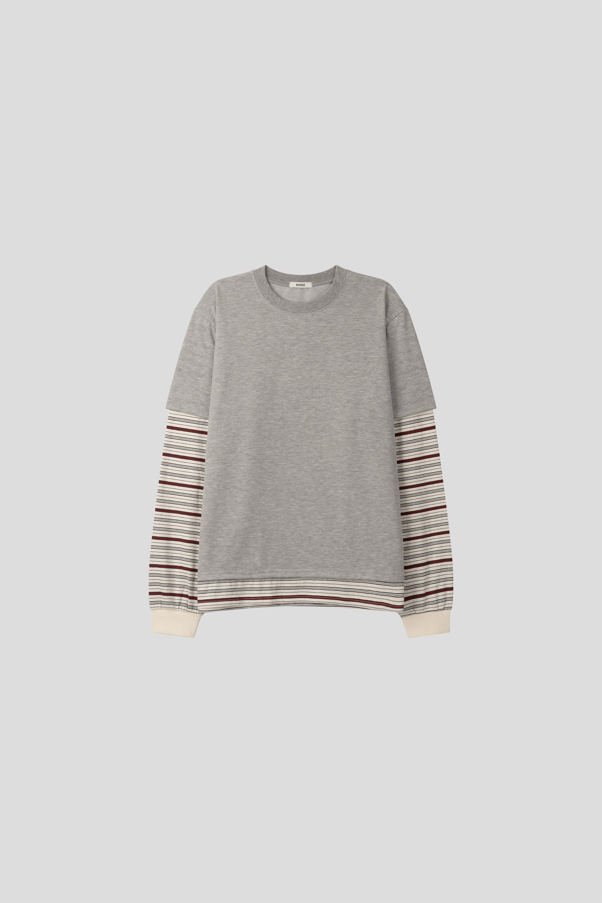 Gestreiftes Ärmel Colourblock Sweatshirt — Oversized Passform