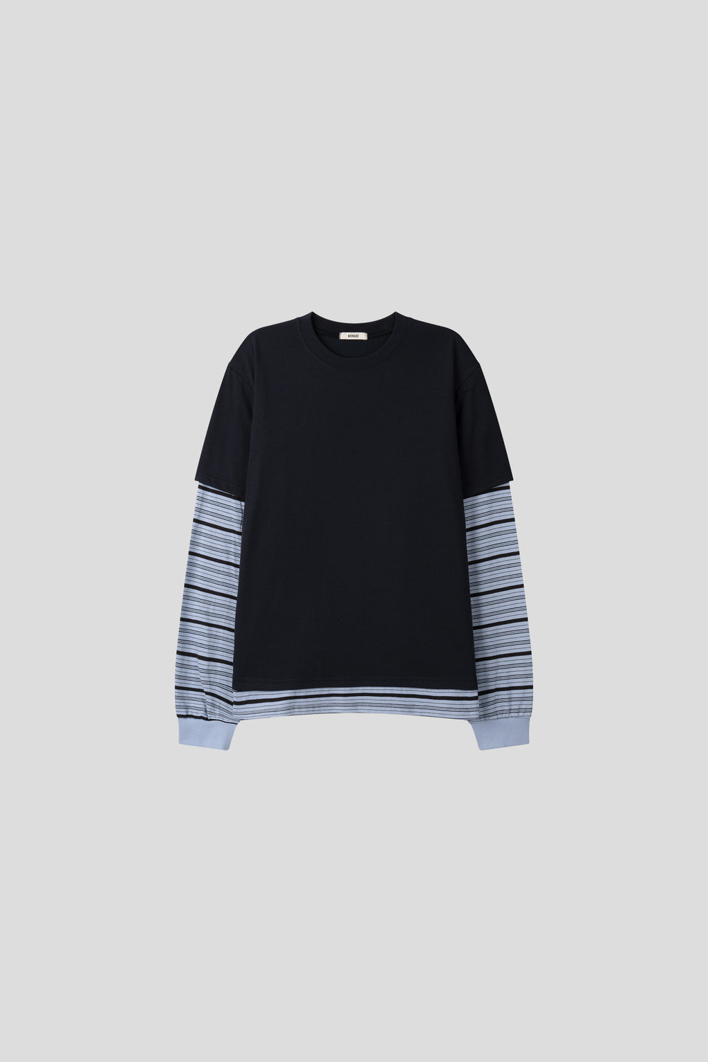 Felpa girocollo color block a maniche a righe — Vestibilità oversize