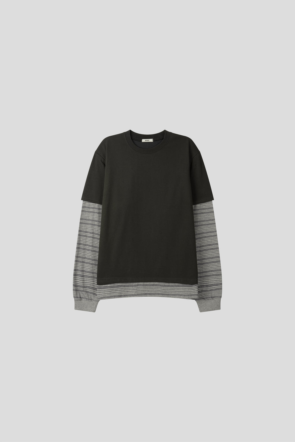 Felpa girocollo color block a maniche a righe — Vestibilità oversize