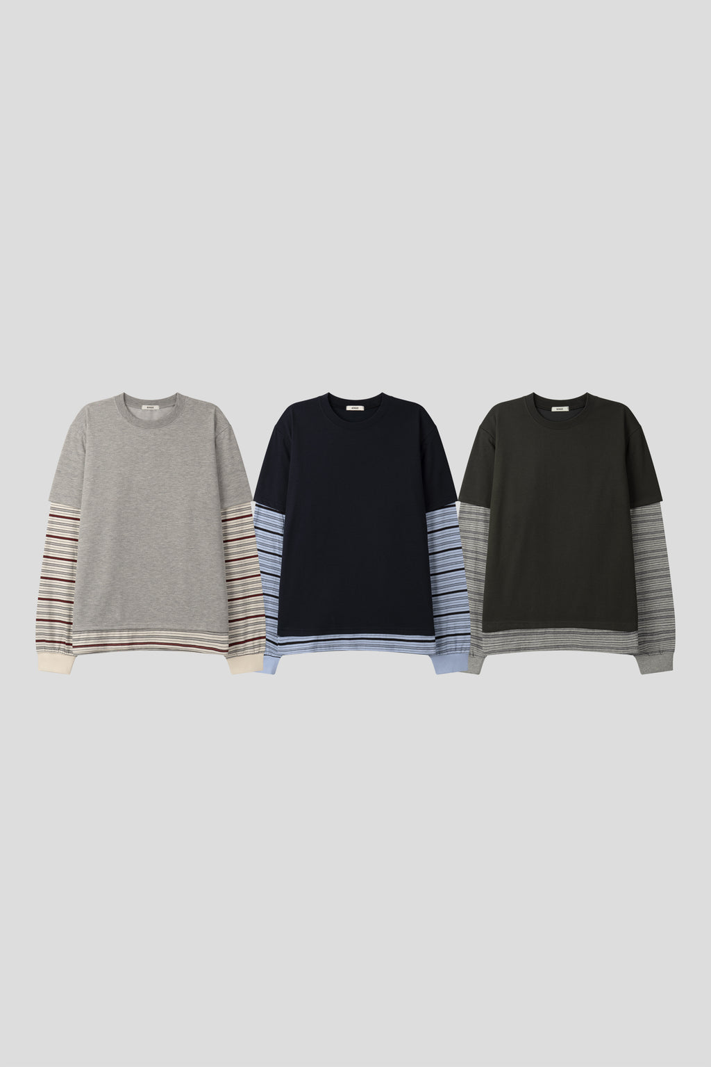 Felpa girocollo color block a maniche a righe — Vestibilità oversize