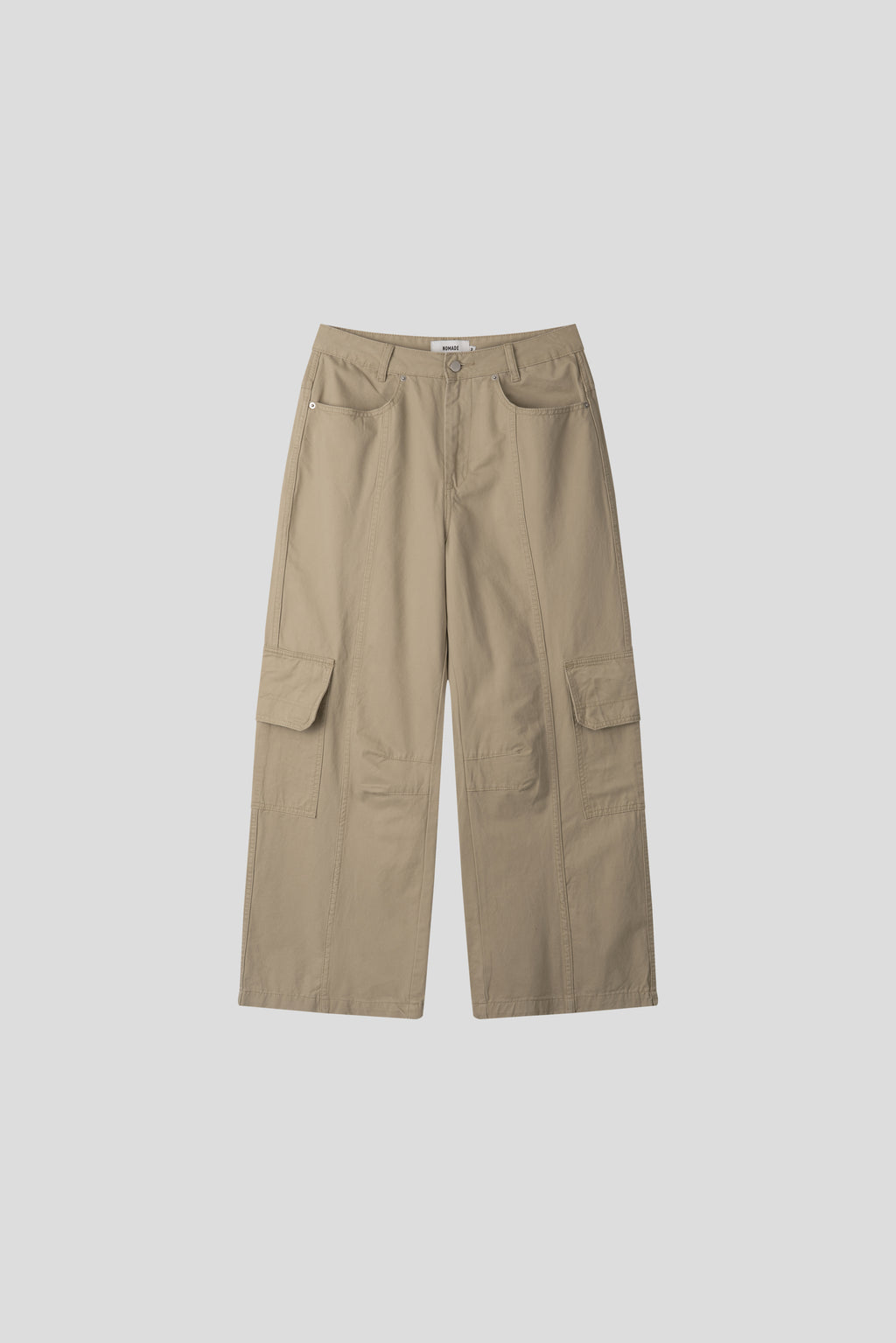 Pantaloni Cargo Lavati a Gamba Larga — Multitasche | 3 Colori