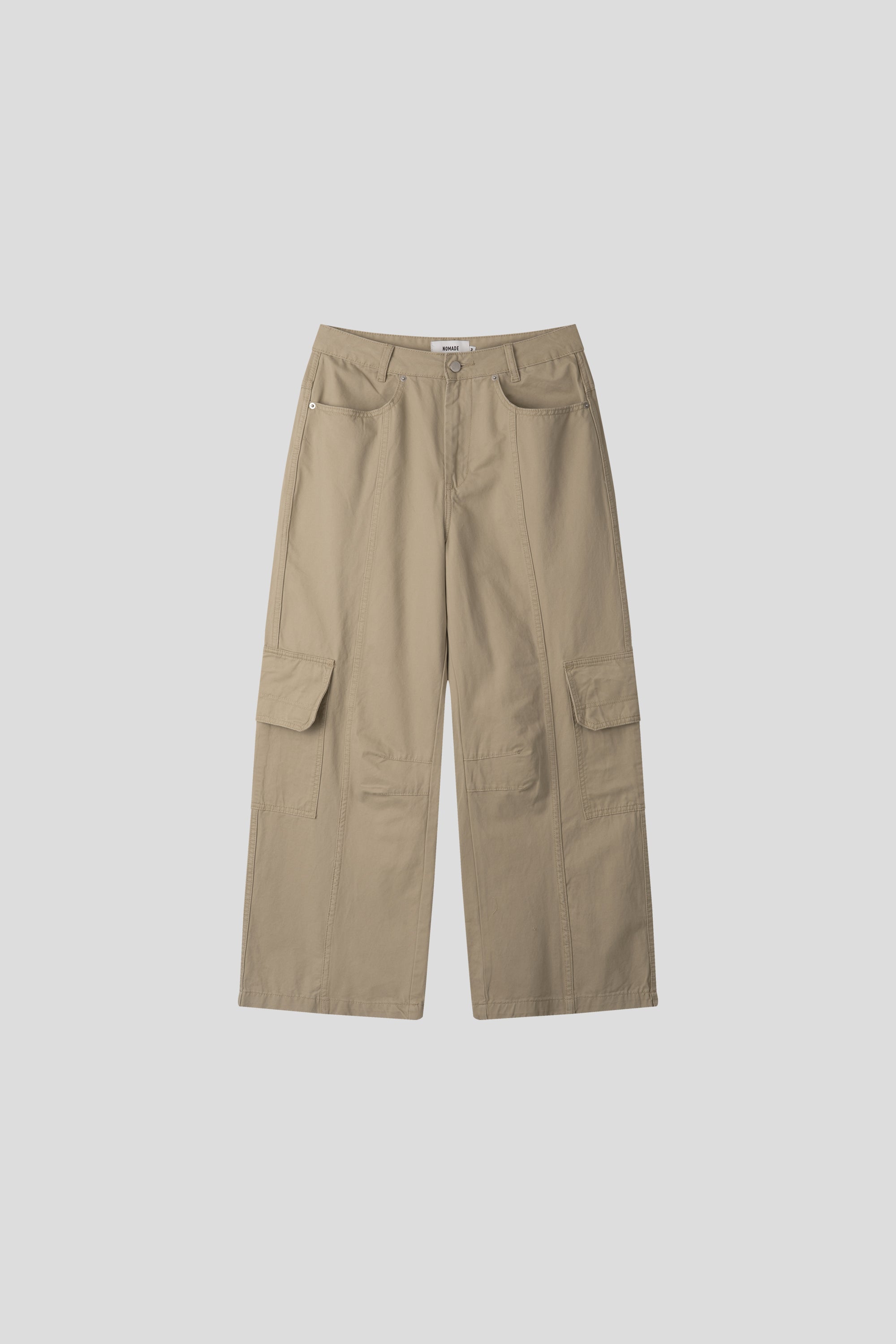 Pantaloni Cargo Lavati a Gamba Larga — Multitasche | 3 Colori