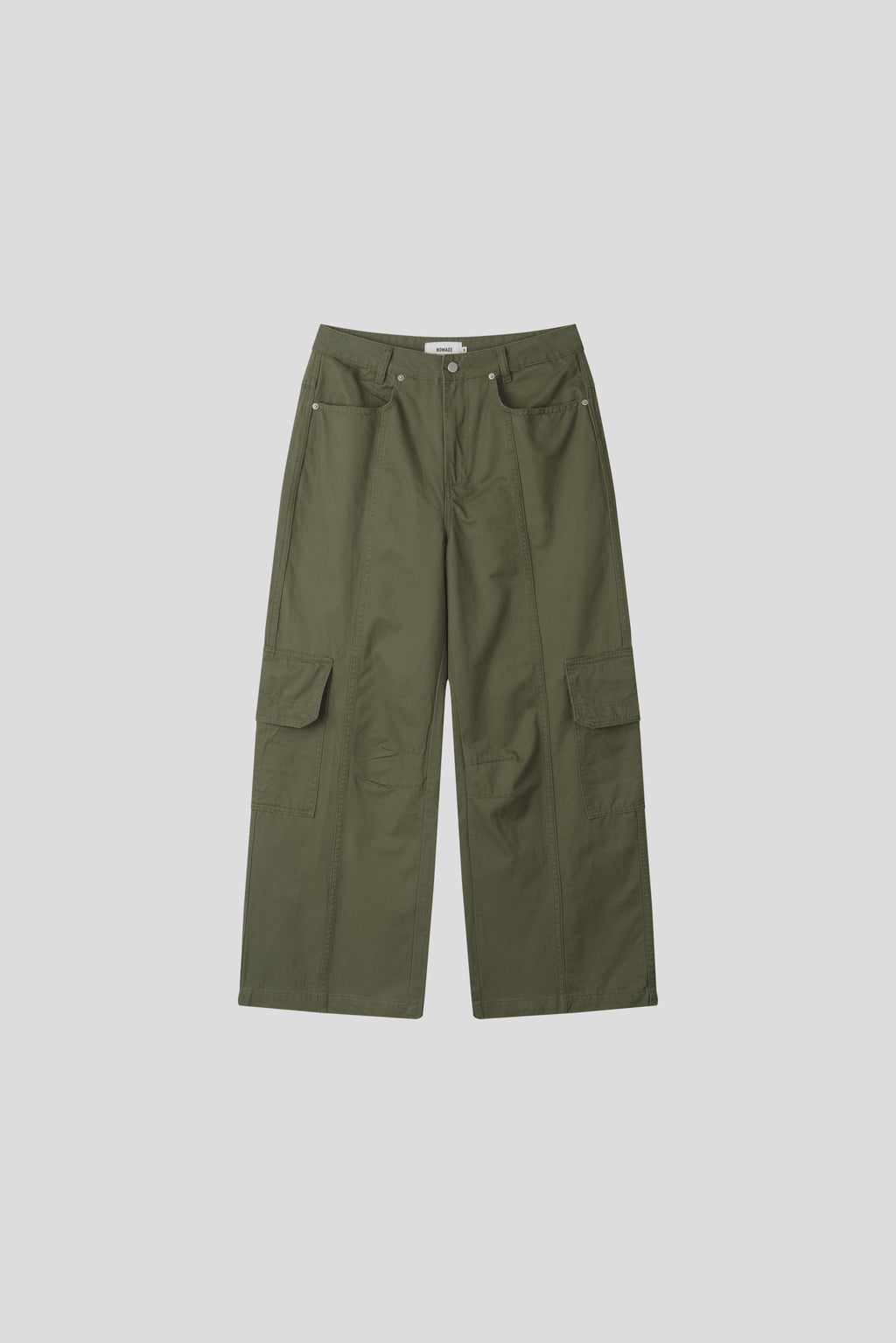 Pantaloni Cargo Lavati a Gamba Larga — Multitasche | 3 Colori