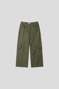 Pantaloni Cargo Lavati a Gamba Larga — Multitasche | 3 Colori