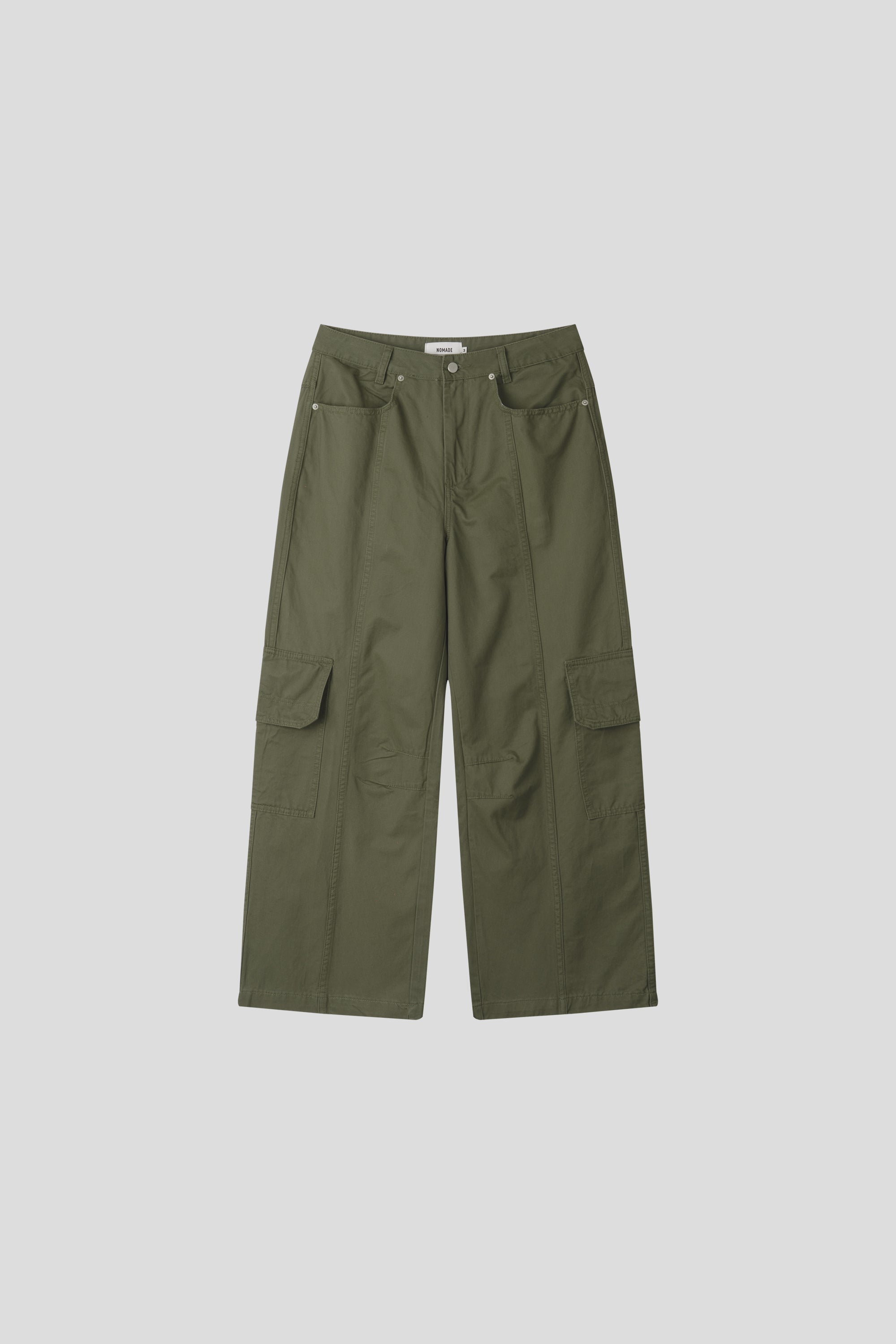 Pantaloni Cargo Lavati a Gamba Larga — Multitasche | 3 Colori