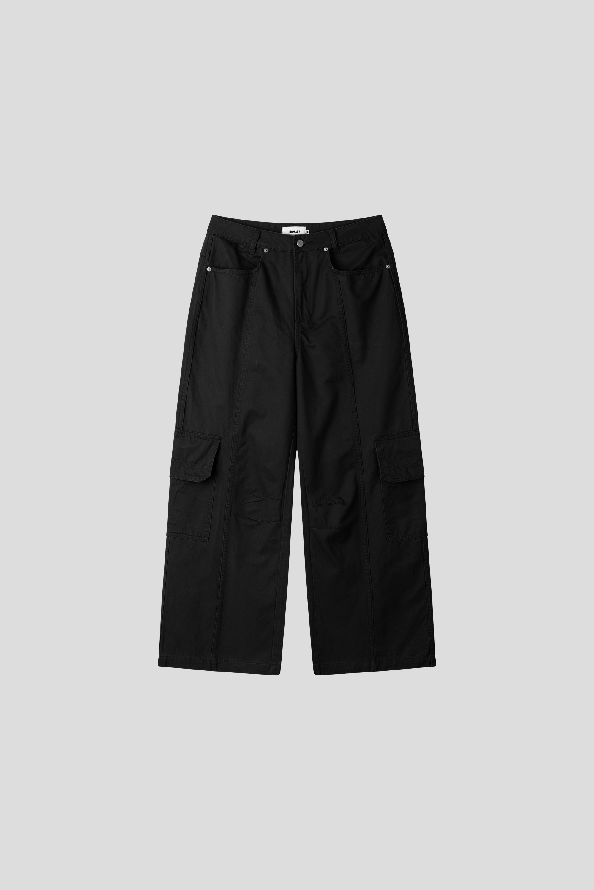 Pantaloni Cargo Lavati a Gamba Larga — Multitasche | 3 Colori