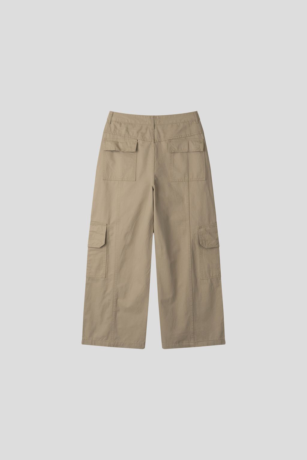 Pantaloni Cargo Lavati a Gamba Larga — Multitasche | 3 Colori