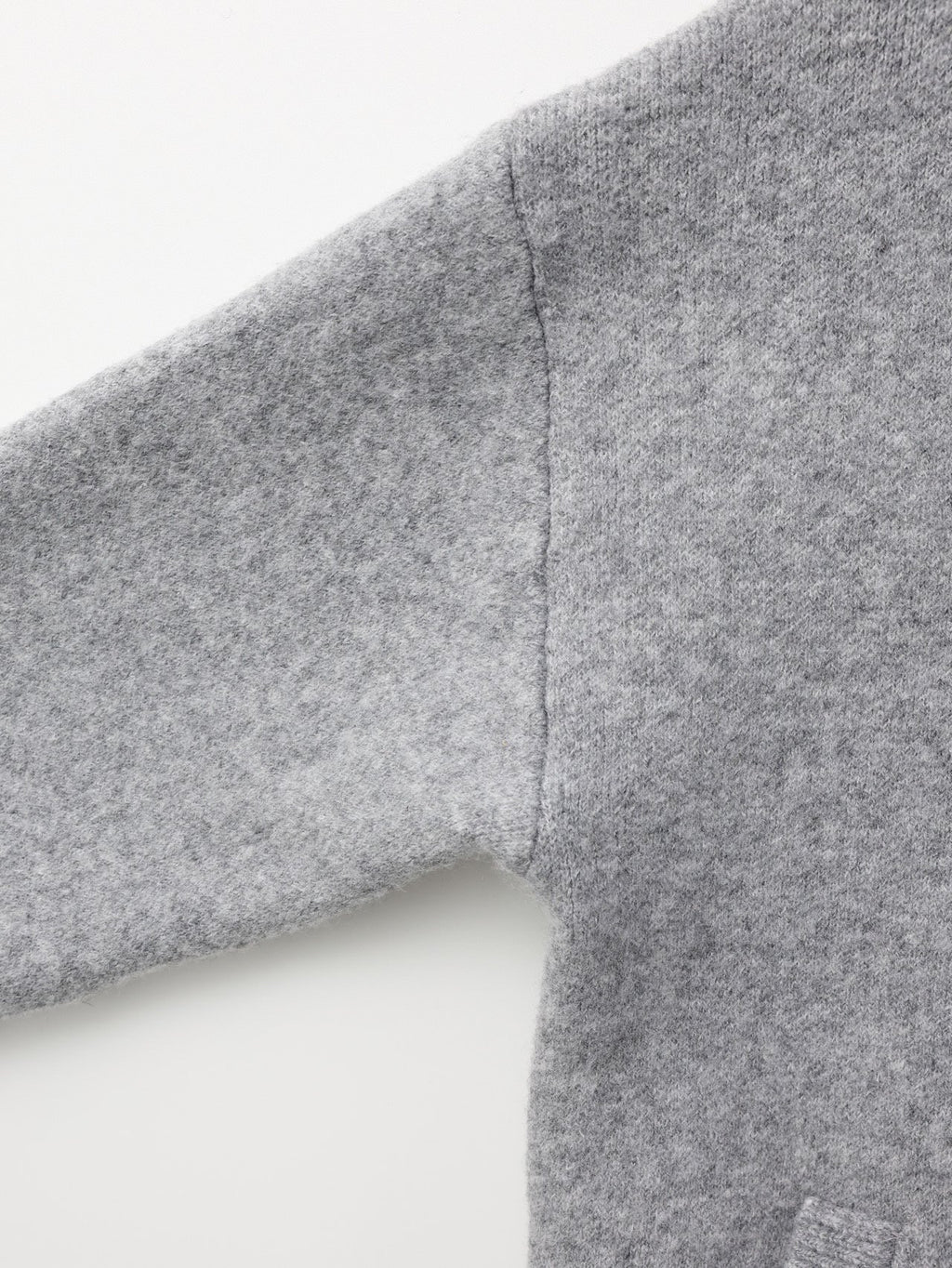 Giacca in maglia con cappuccio e cerniera in misto lana — 4 colori