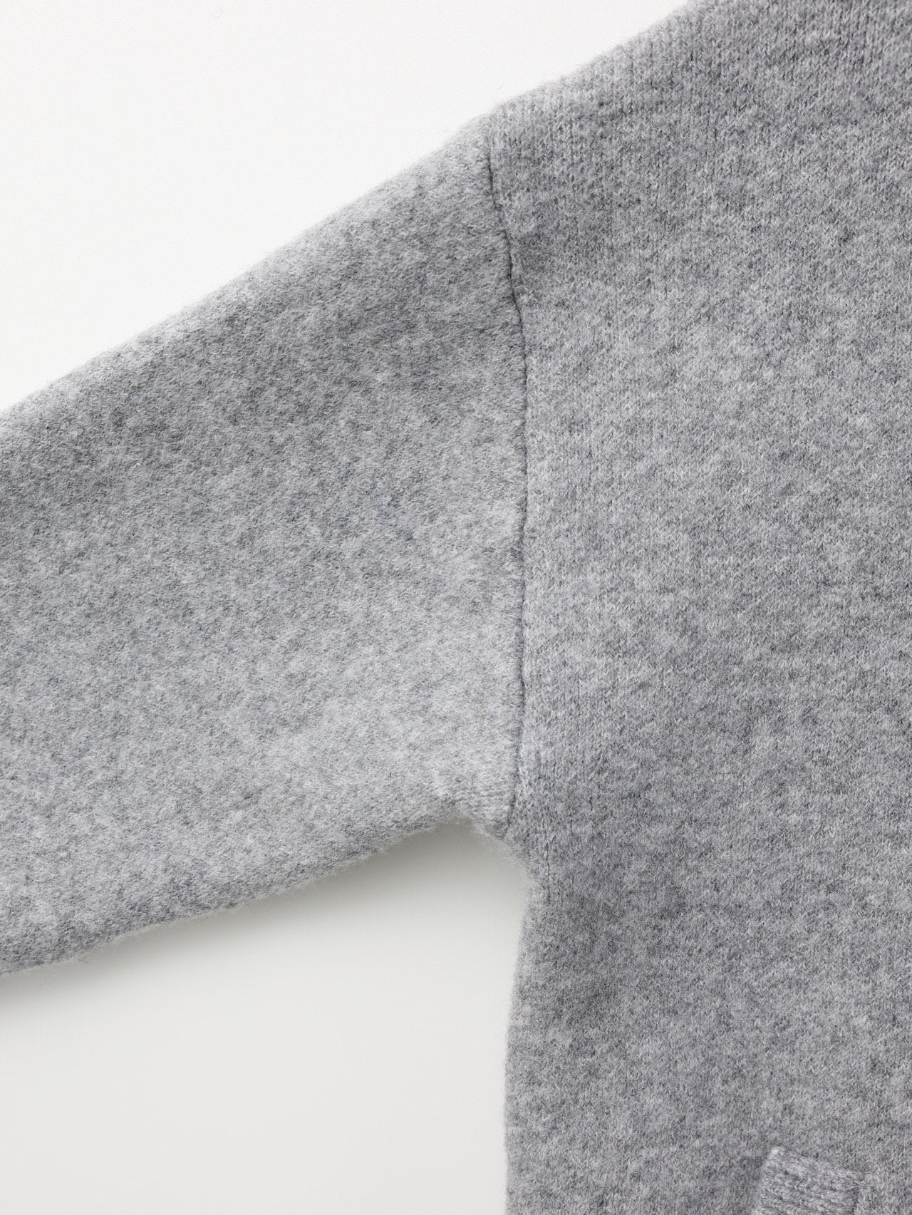 Giacca in maglia con cappuccio e cerniera in misto lana — 4 colori