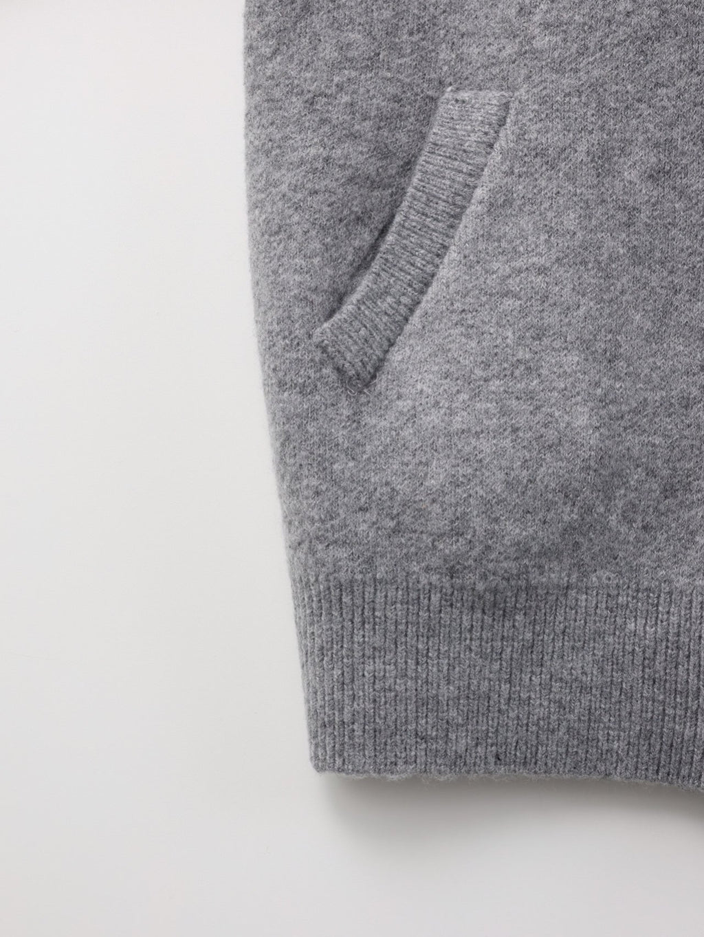 Giacca in maglia con cappuccio e cerniera in misto lana — 4 colori
