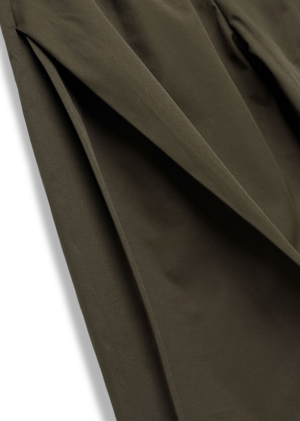 Gumi cross tuck wide leg pants in Grey, front view flat lay full length