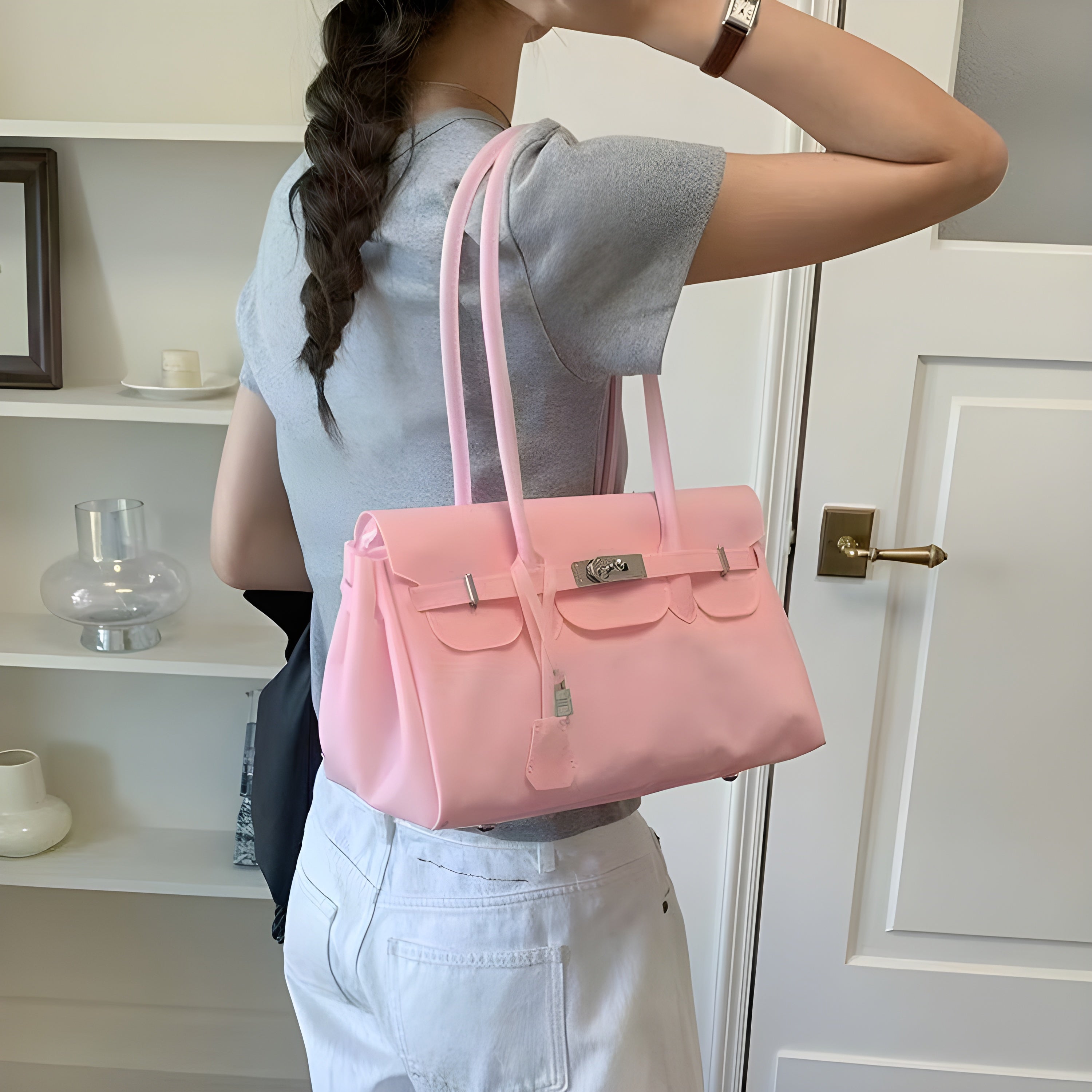 Seoro Birkin Square Baguette Jelly Bag