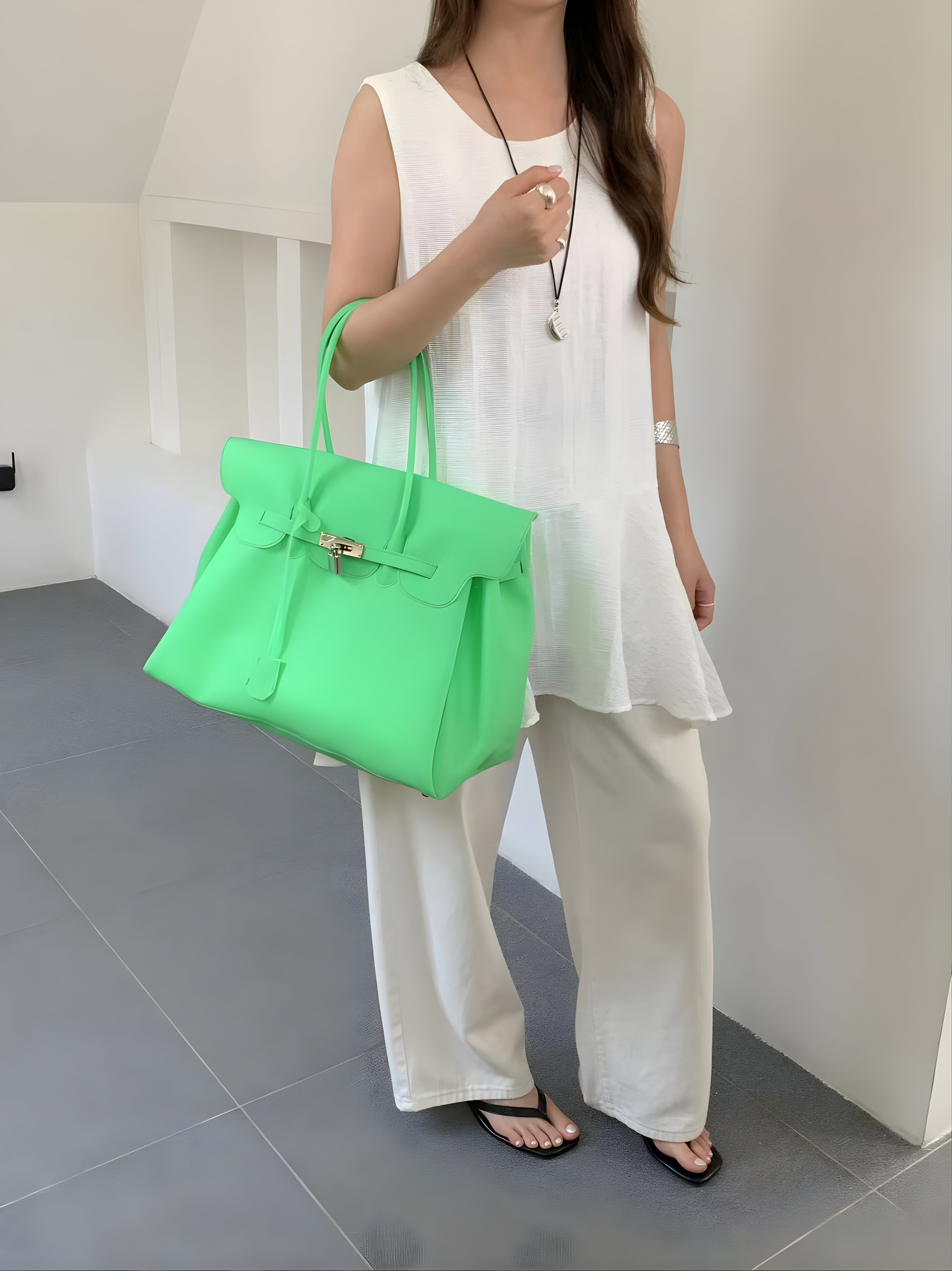 Seoro Birkin Style Jelly Bag Large