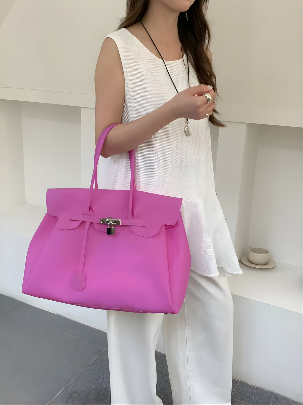 Seoro Birkin Style Jelly Bag Large