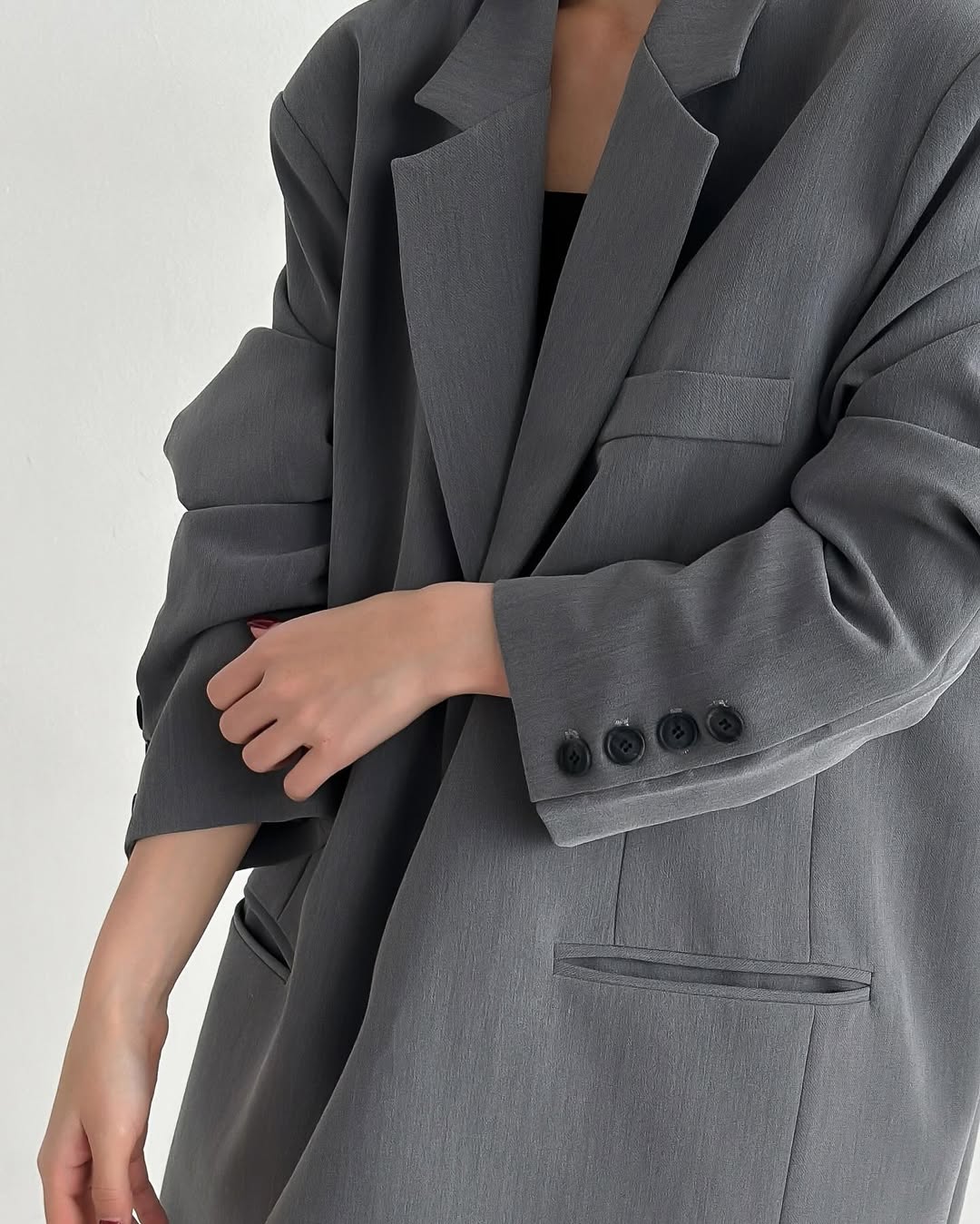 Cracker Buckle Pleated Skirt & Oversized Blazer
