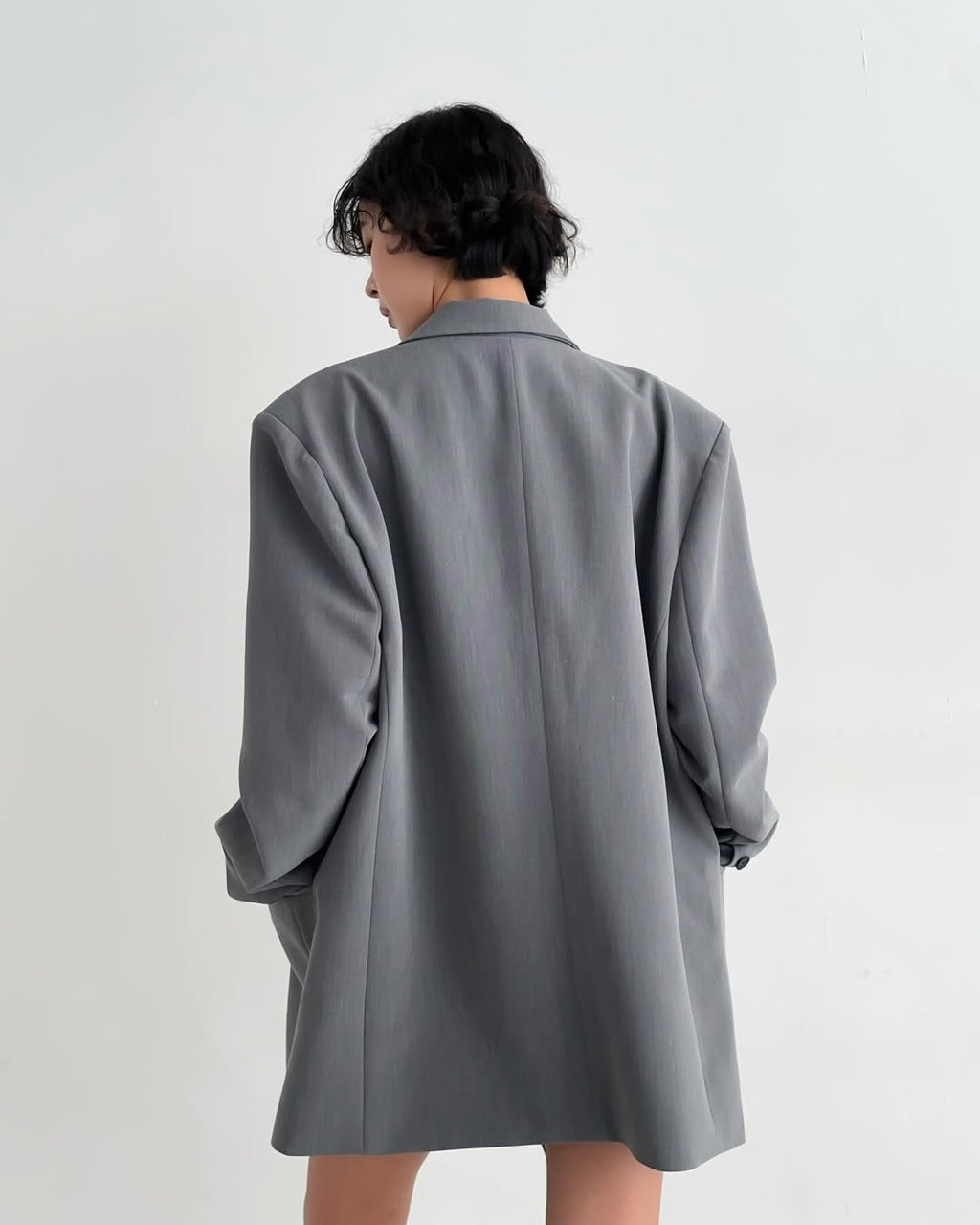 Cracker Buckle Pleated Skirt & Oversized Blazer