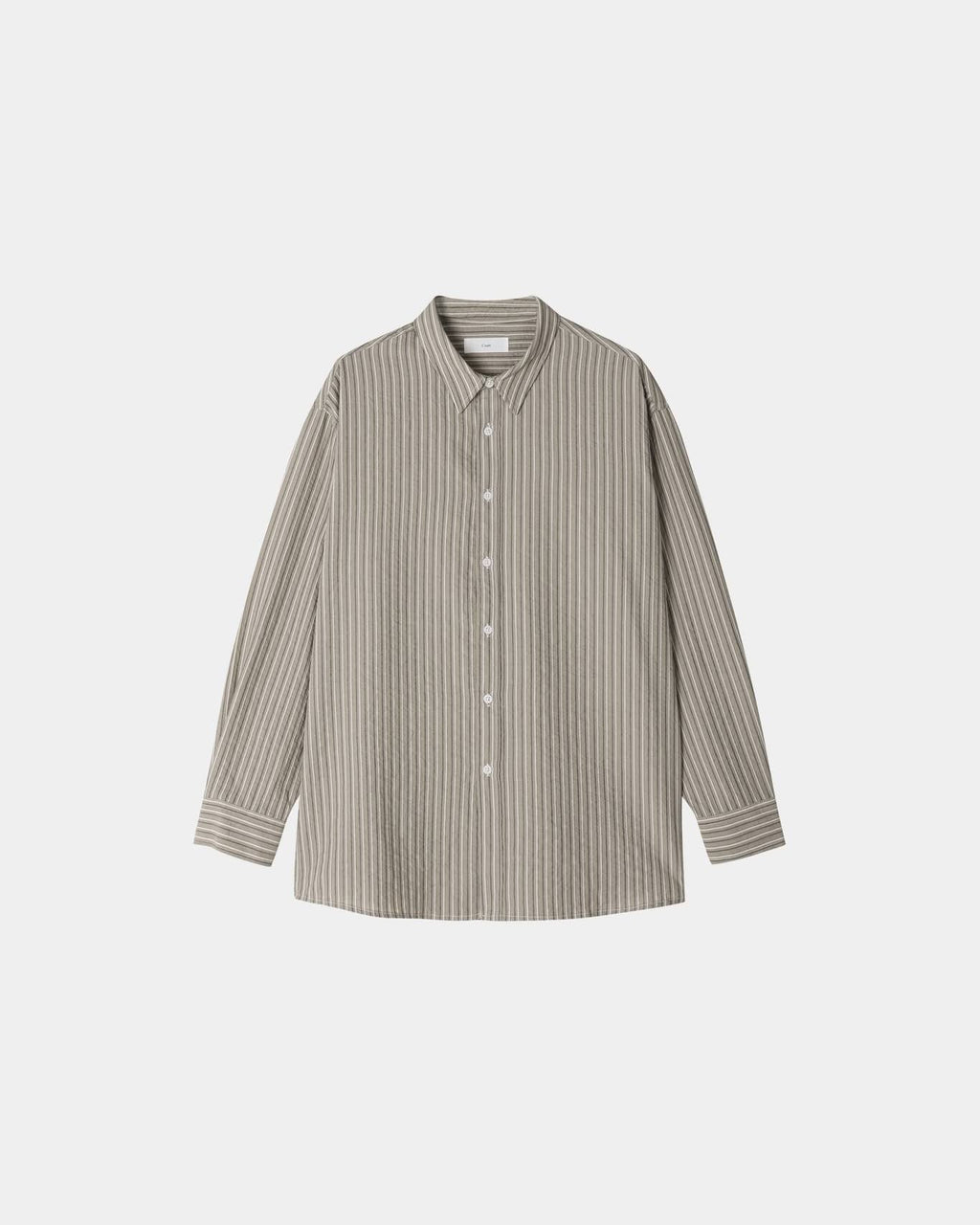 Men's cotton pinstripe shirts in Ivory, Sky Blue, Beige, and Black