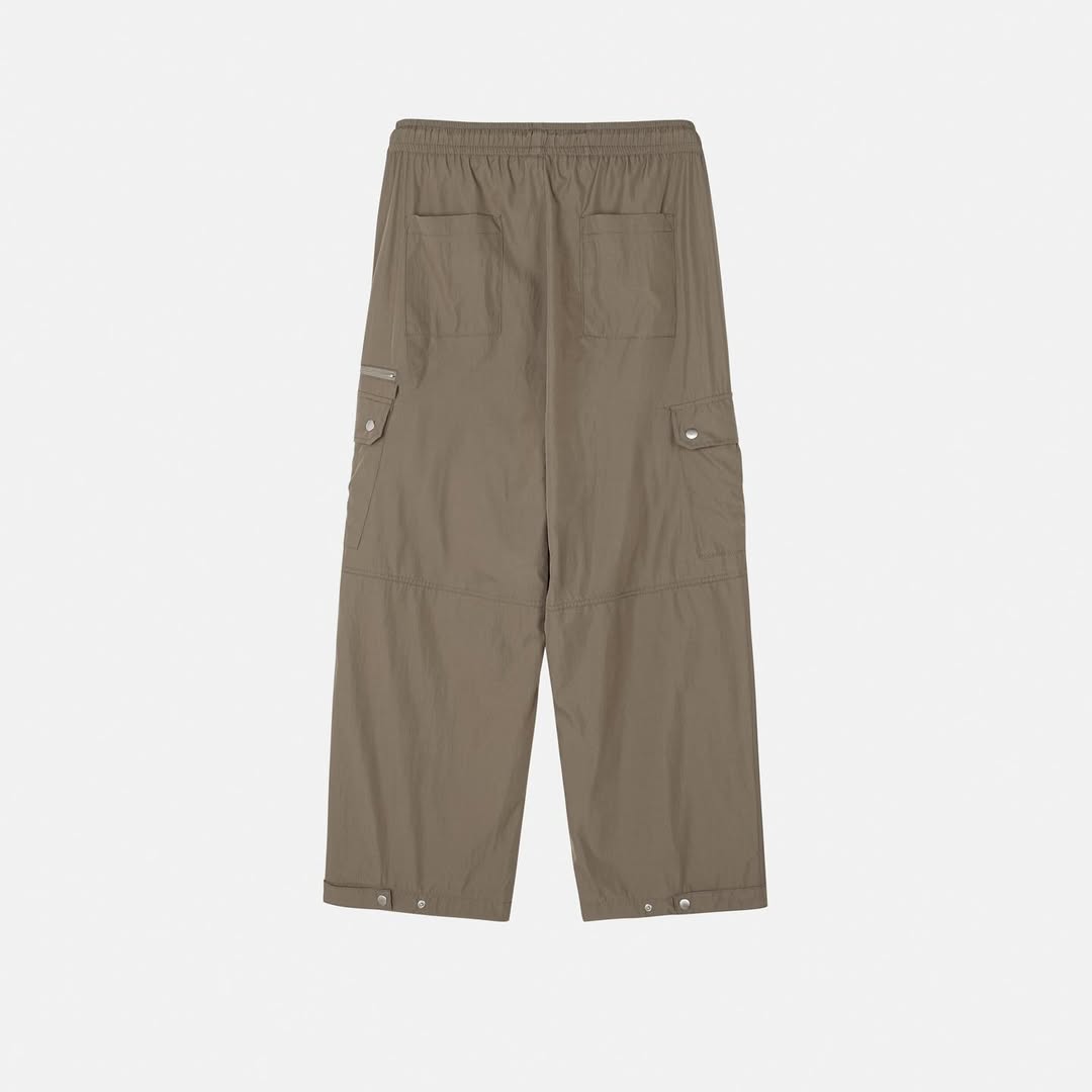I'll Stage Nylon Cargo Wide Pants — Lightweight Drawstring
