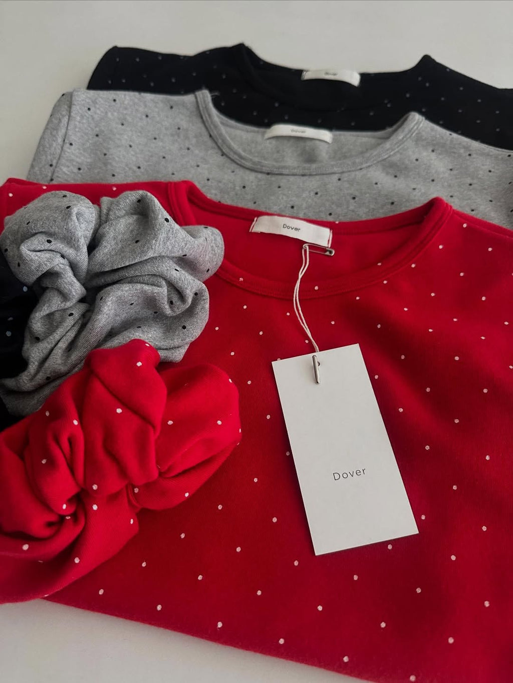 T-shirt crop a pois 1+1
