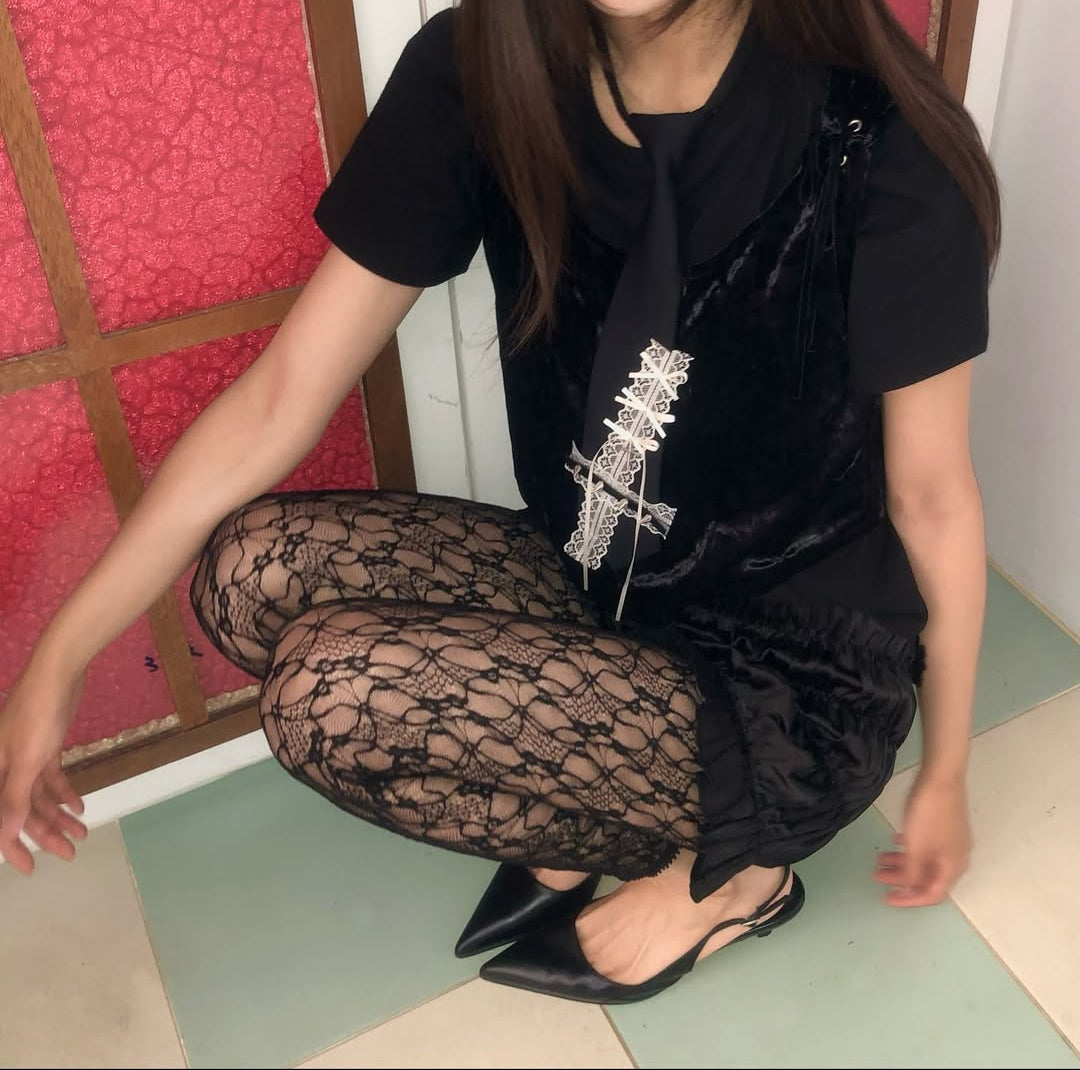 Excuse 2 Set Lace Full-Length Leggings