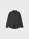 Camicia a maniche lunghe oversize con motivo a rilievo