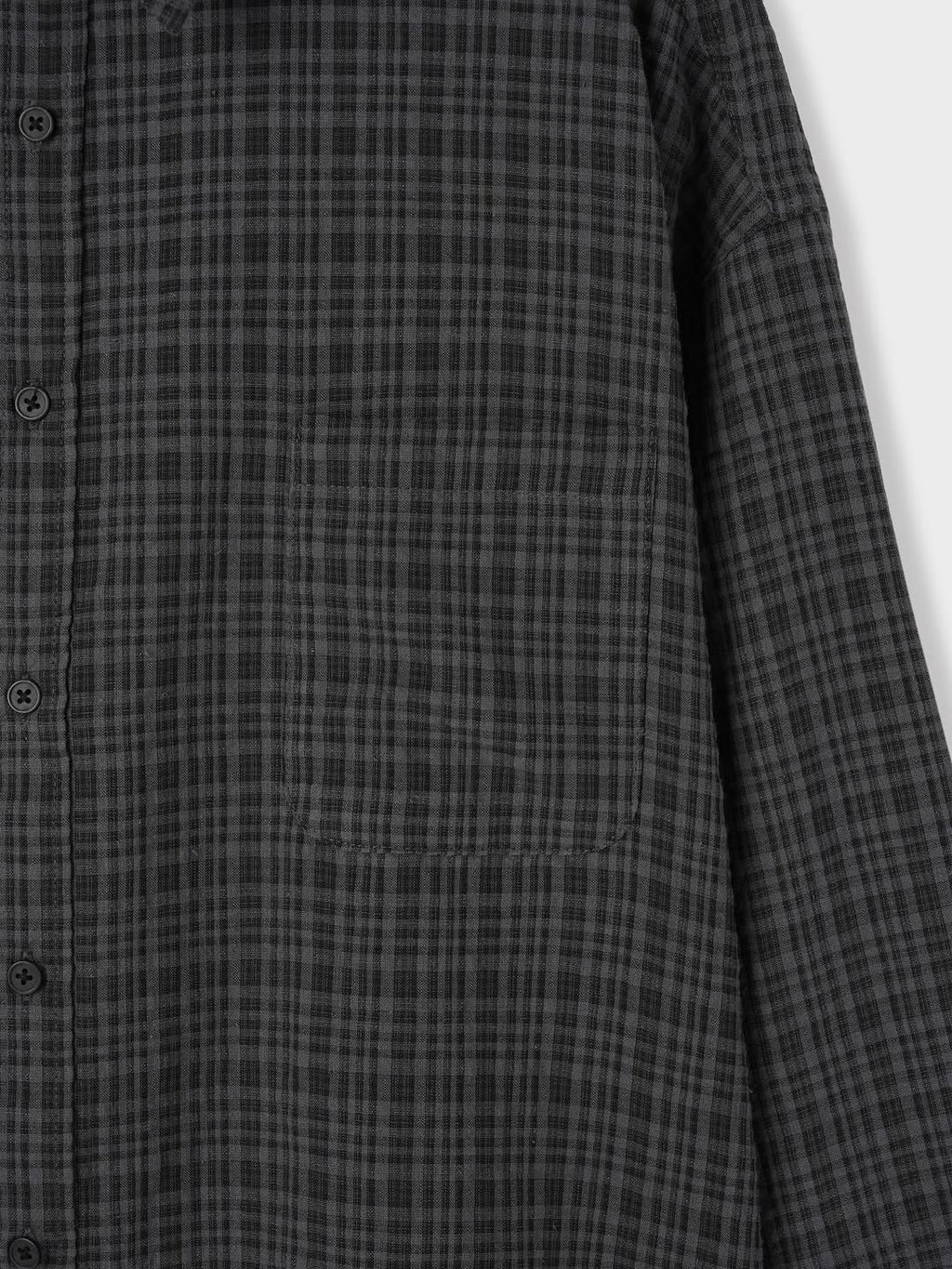 Camicia a maniche lunghe oversize con motivo a rilievo