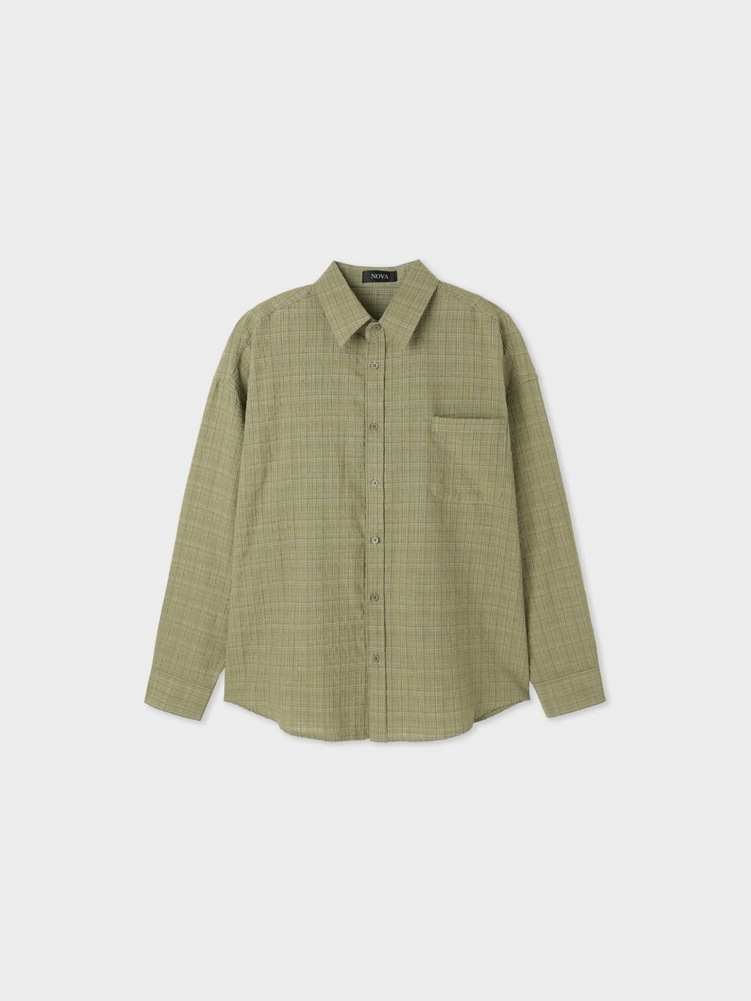Camicia a maniche lunghe oversize con motivo a rilievo