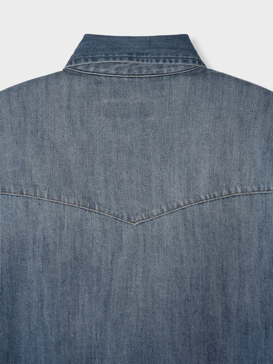 Camicia di jeans lavato modello western