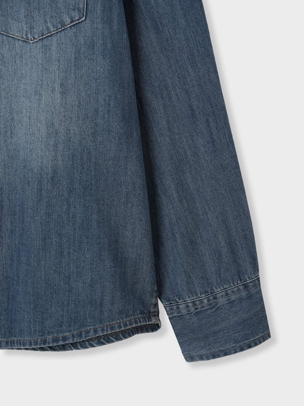 Camicia di jeans lavato modello western