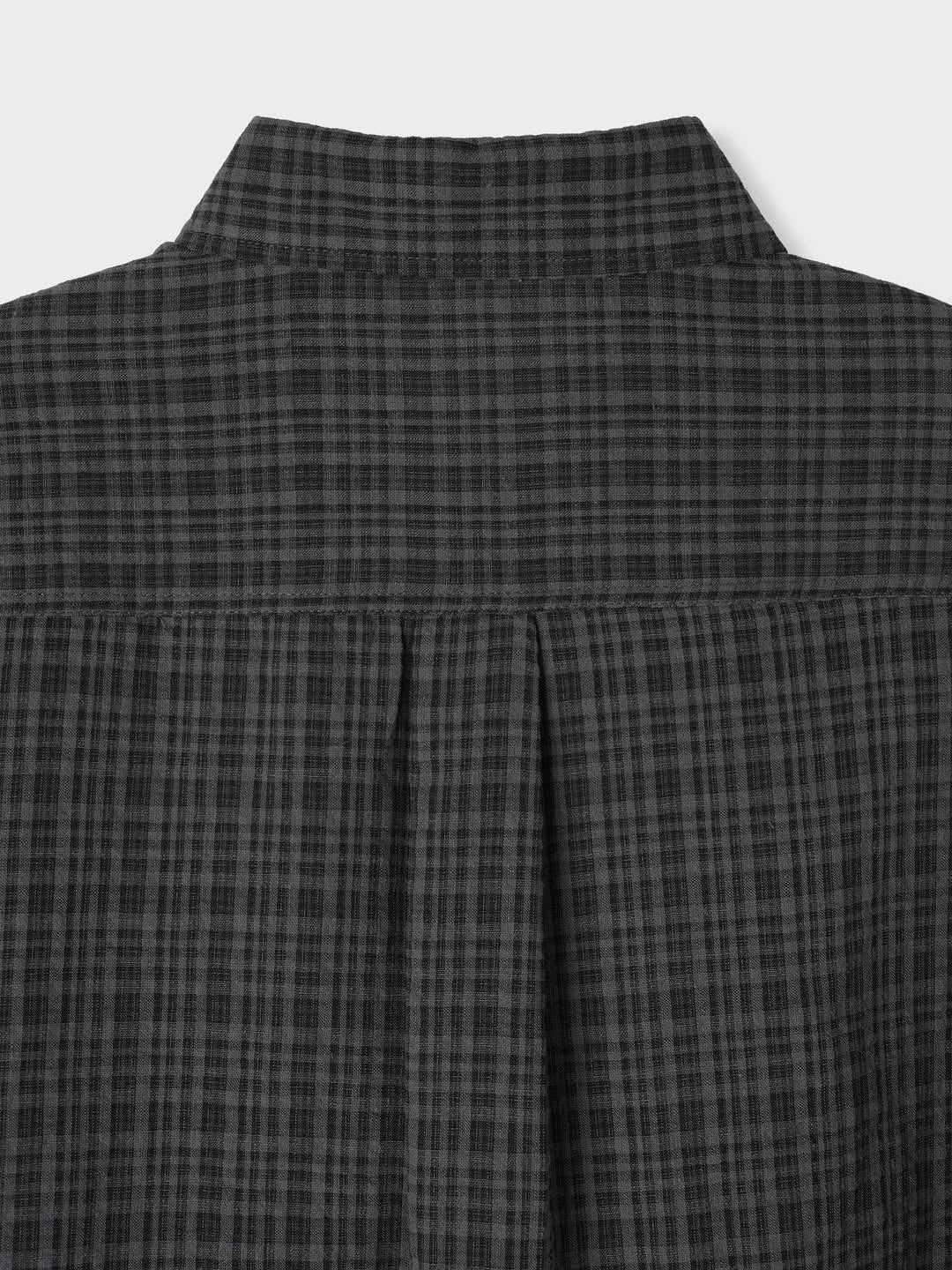 Camicia a maniche lunghe oversize con motivo a rilievo