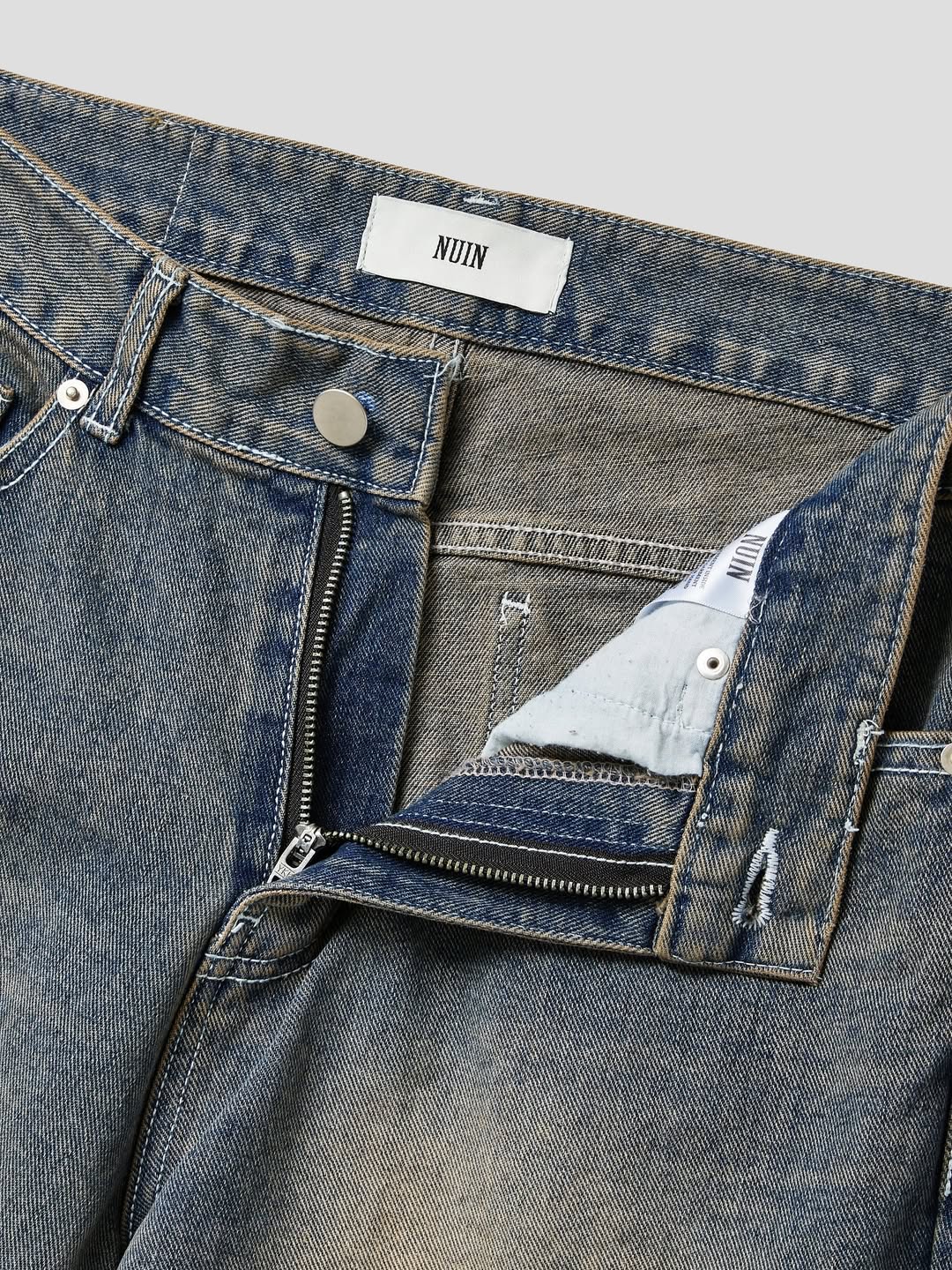 Pantaloni di jeans Nuin 806 blu semi-larghi