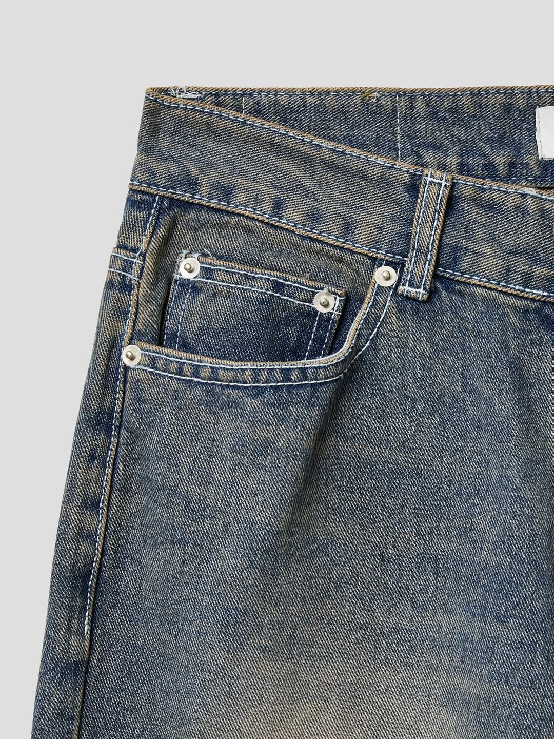Pantaloni di jeans Nuin 806 blu semi-larghi