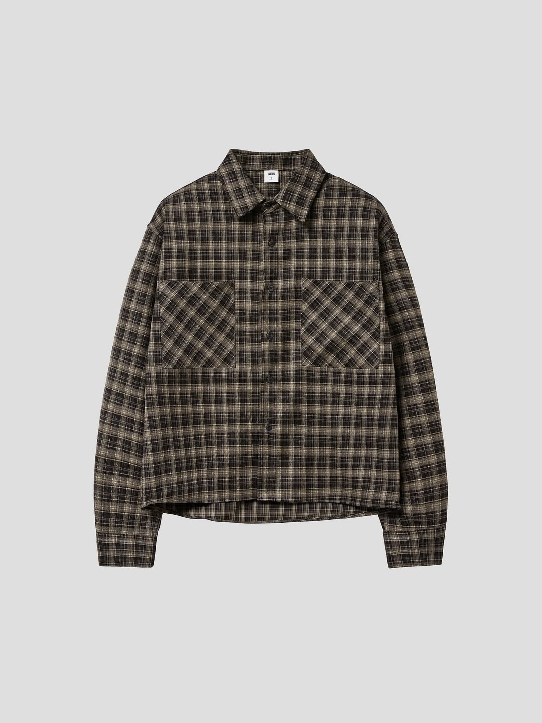 Giubbotto camicia check semi-cropped