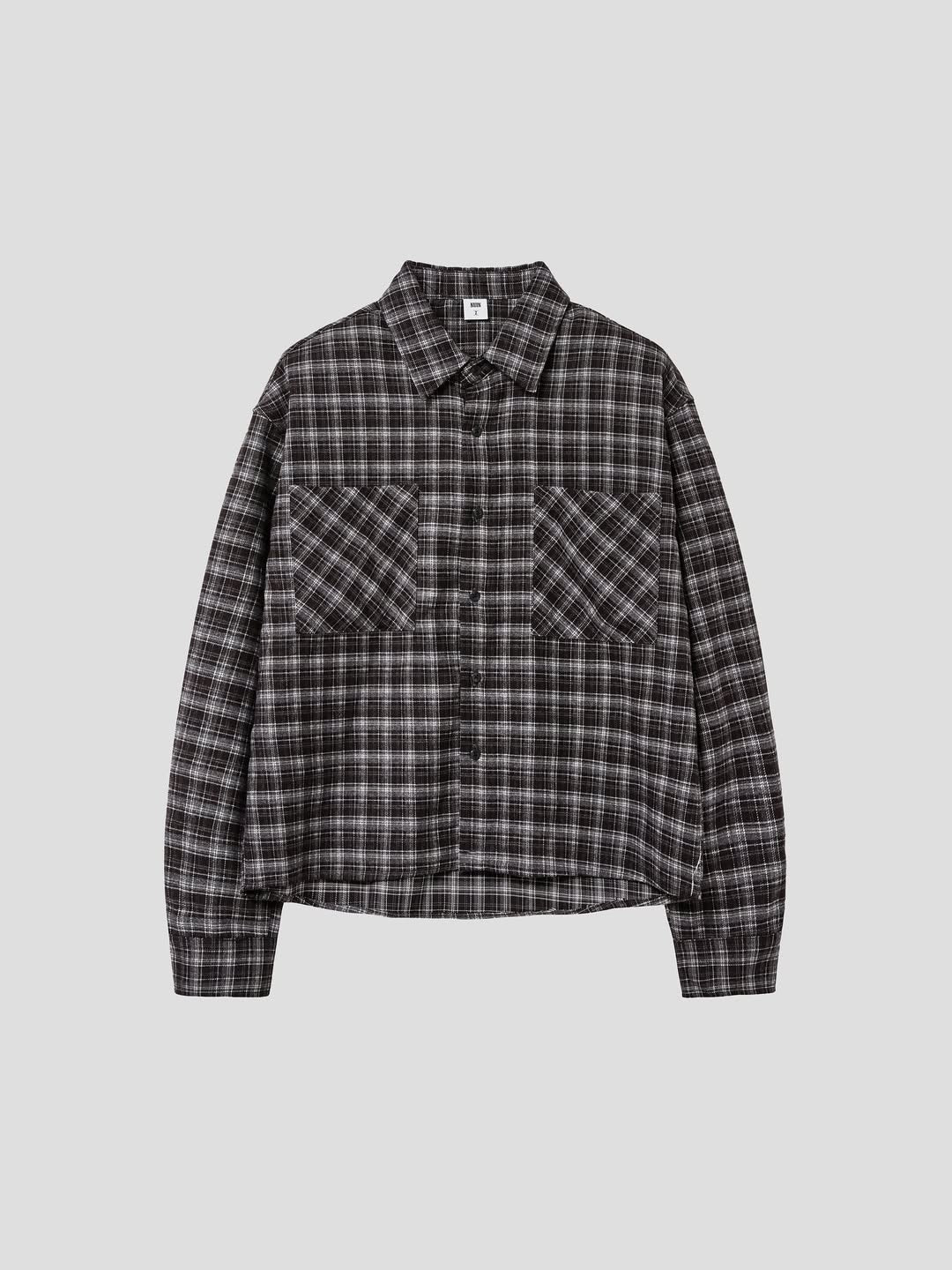 Giubbotto camicia check semi-cropped
