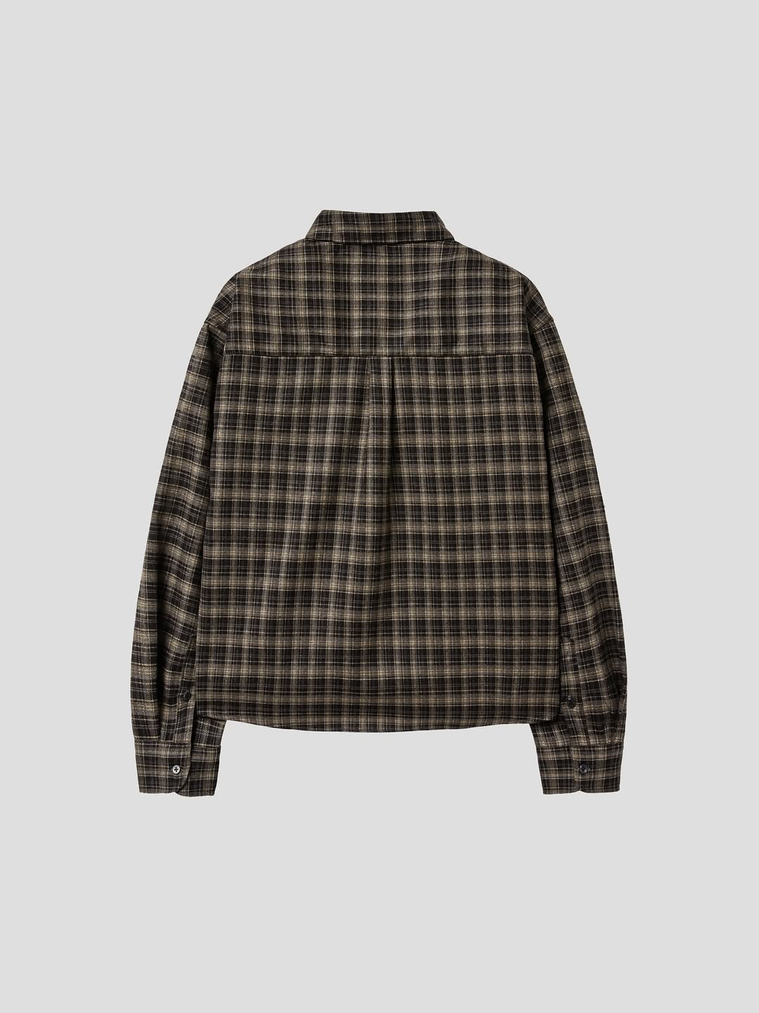 Giubbotto camicia check semi-cropped