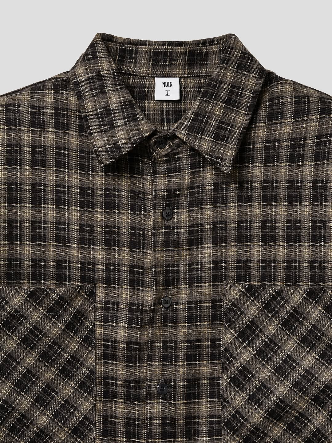 Giubbotto camicia check semi-cropped