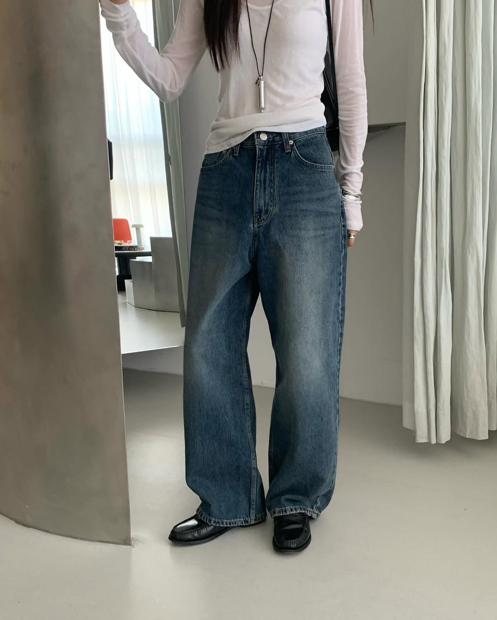 #178 Jeans a Taglio Dritto — Blu Scuro