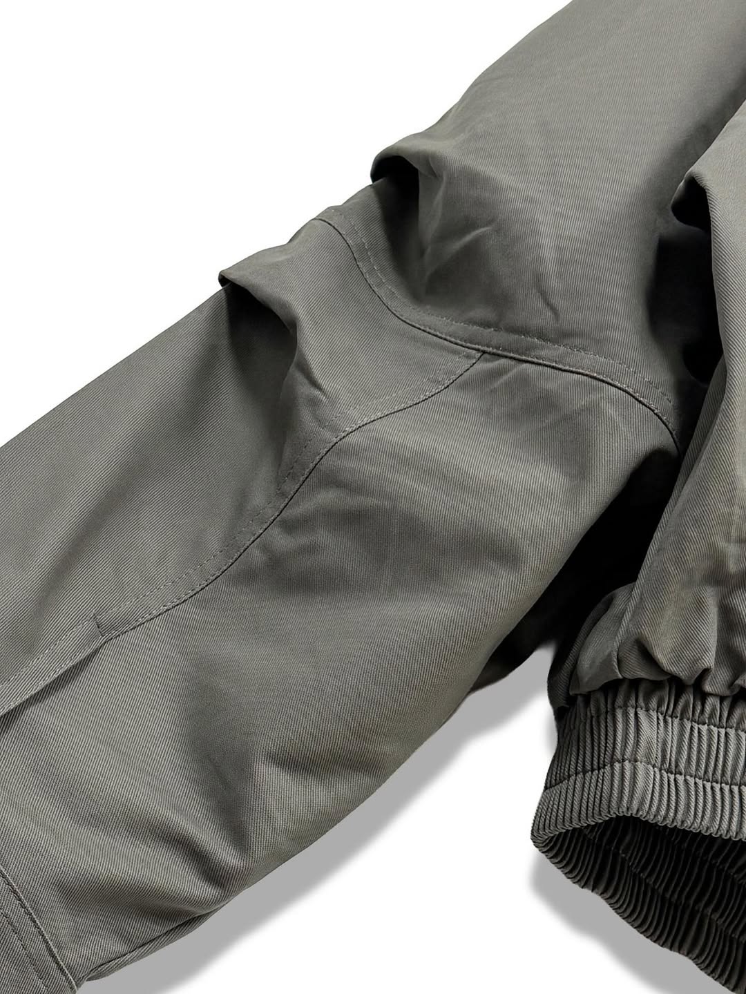 Blouson in twill di cotone con zip e collo alto