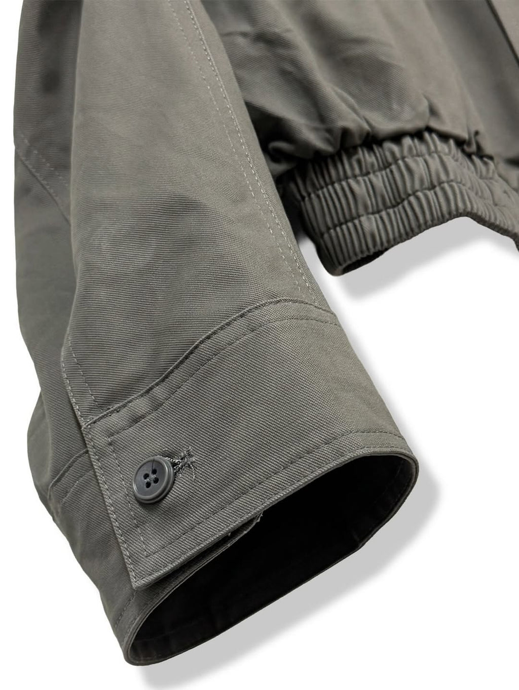 Blouson in twill di cotone con zip e collo alto